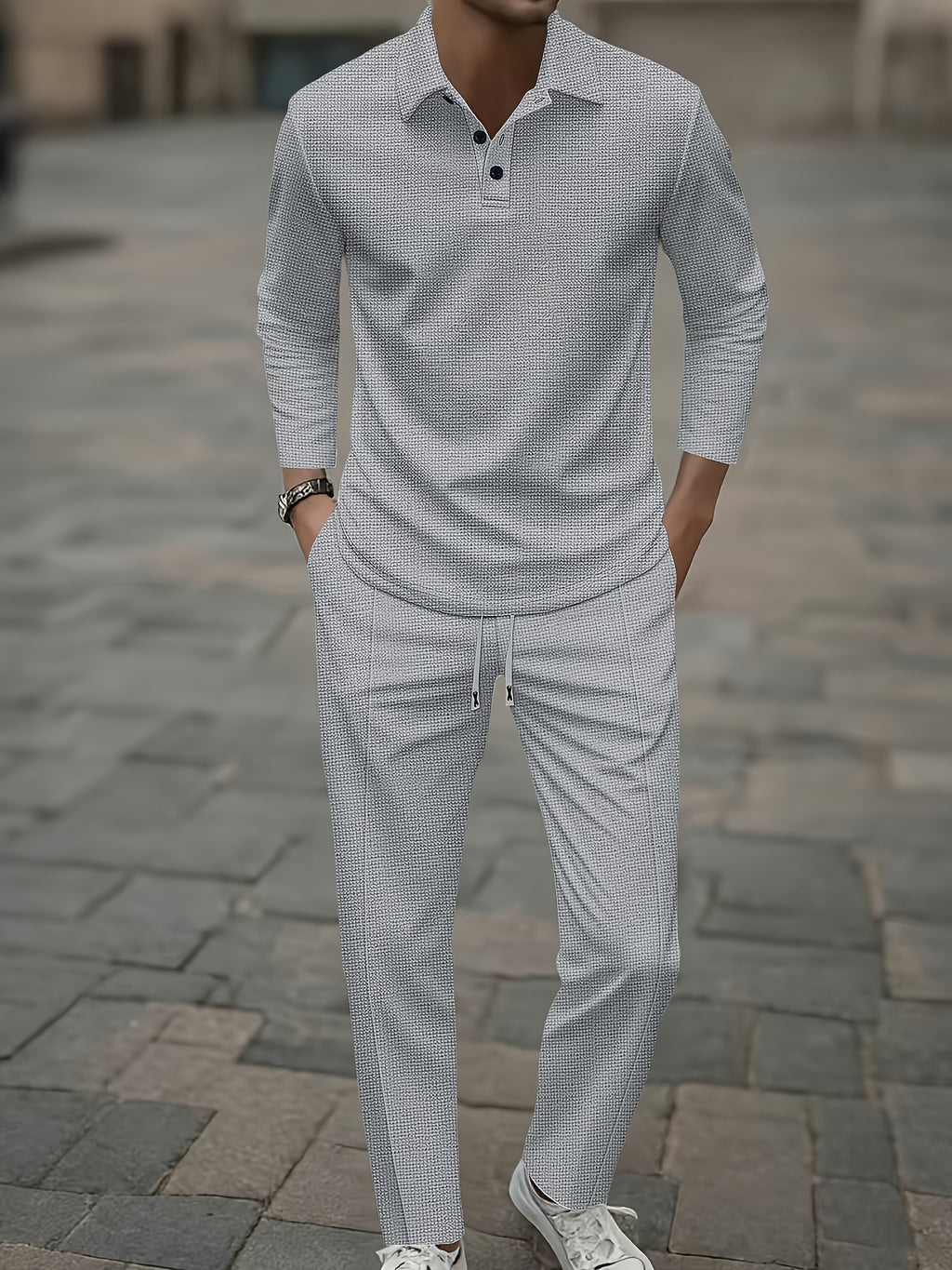 Herren Polo Langarm Set
