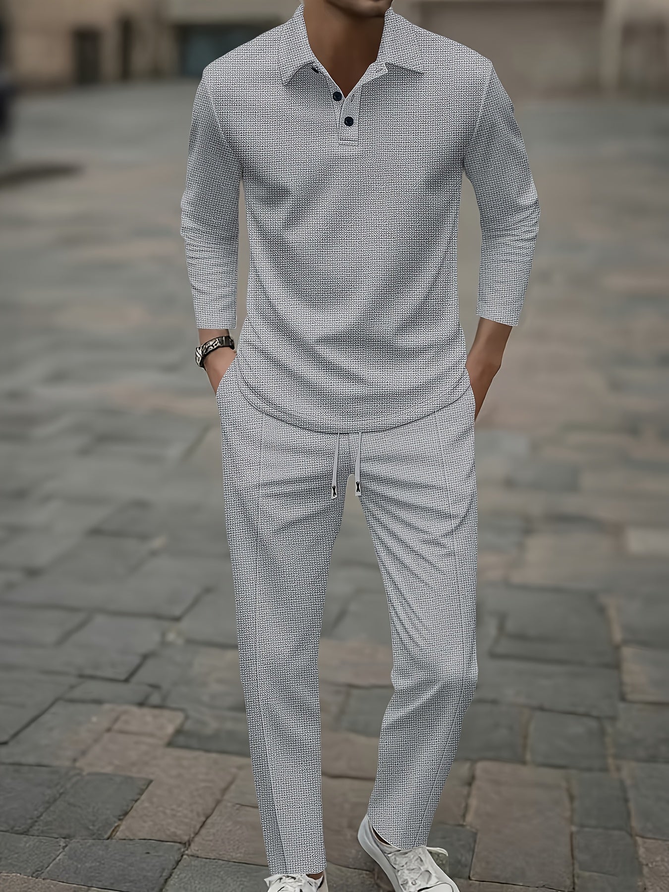 Herren Polo Langarm Set