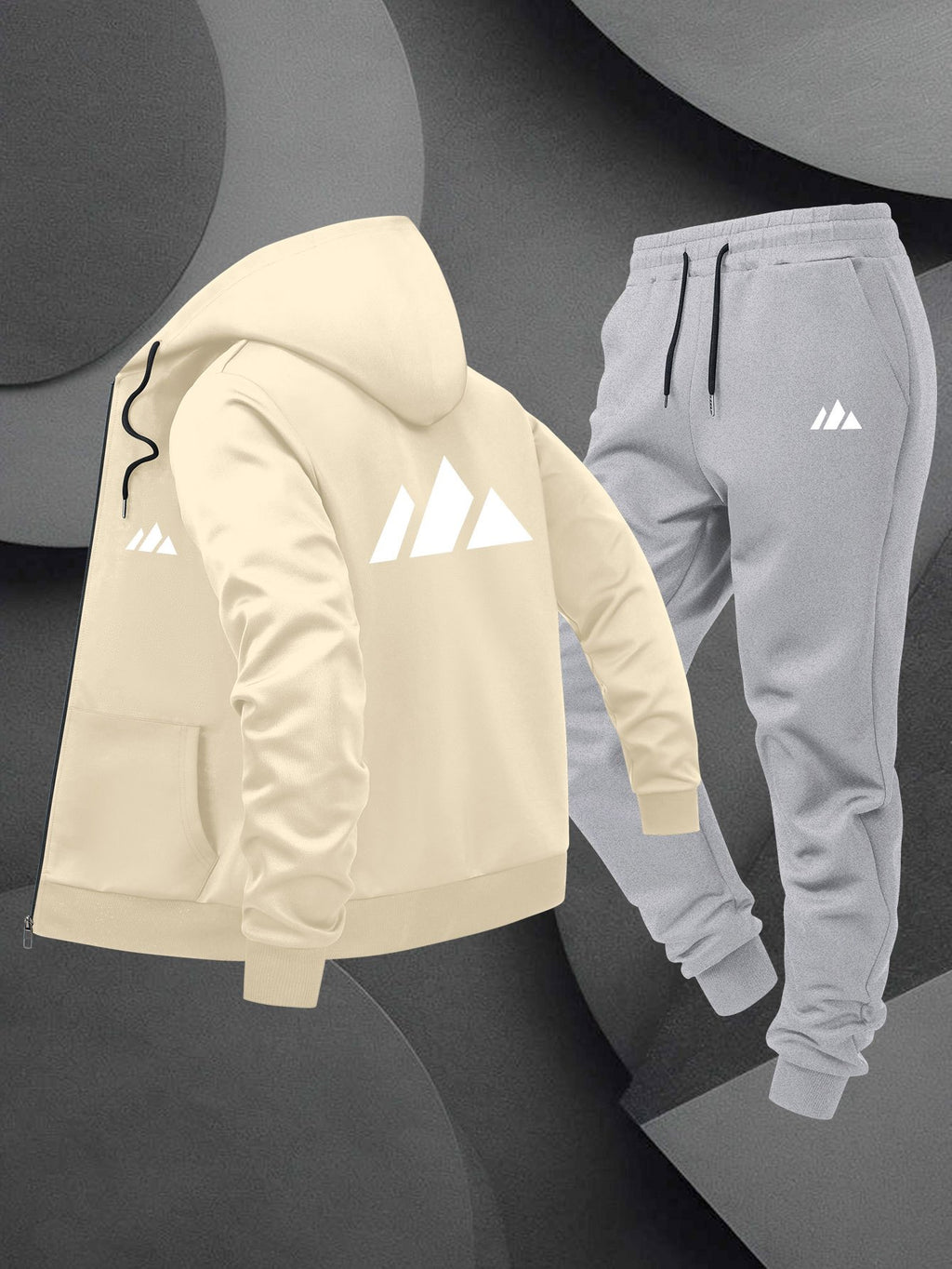 Herren Hoodie Set Trend Print
