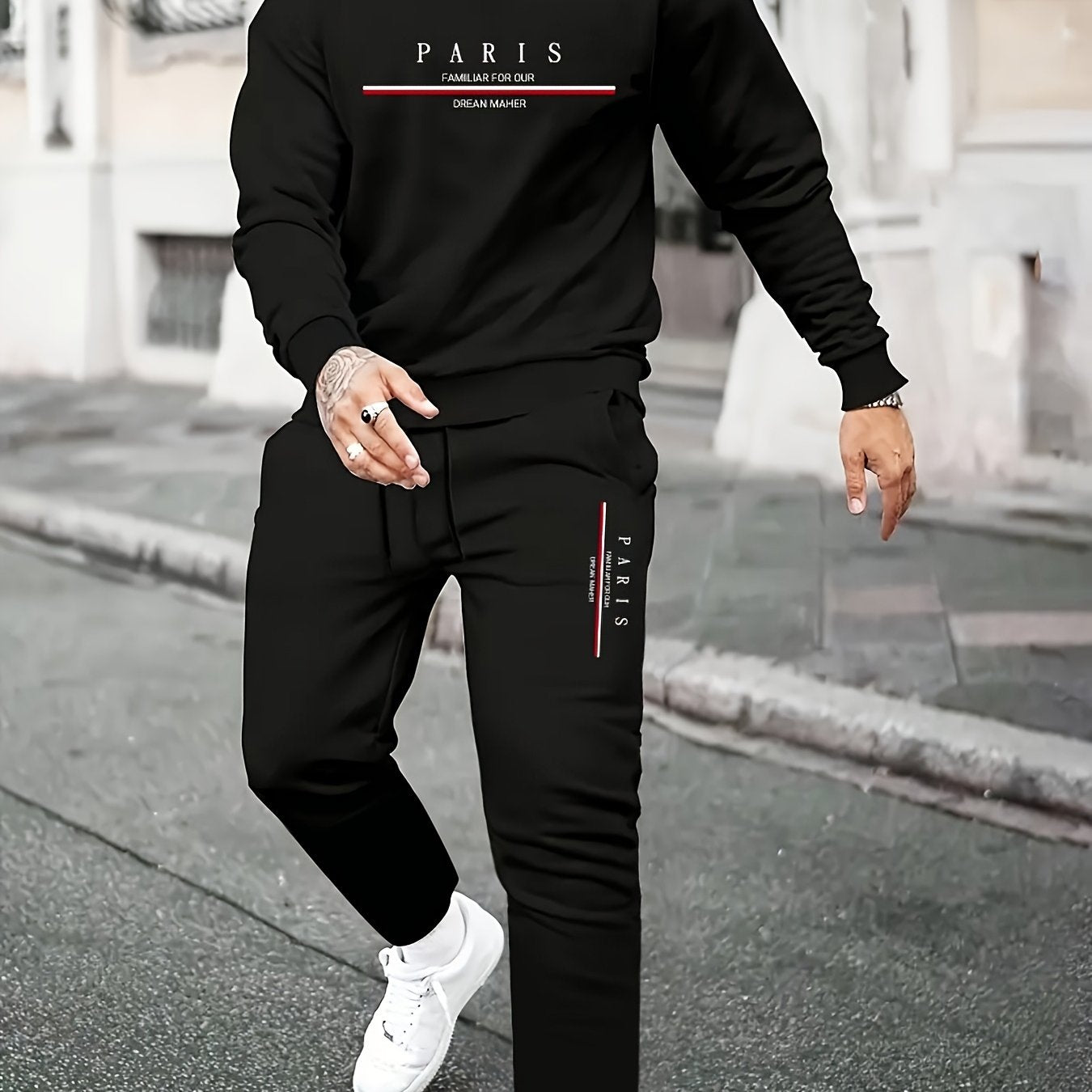 Herren Jogger Set Schriftzug