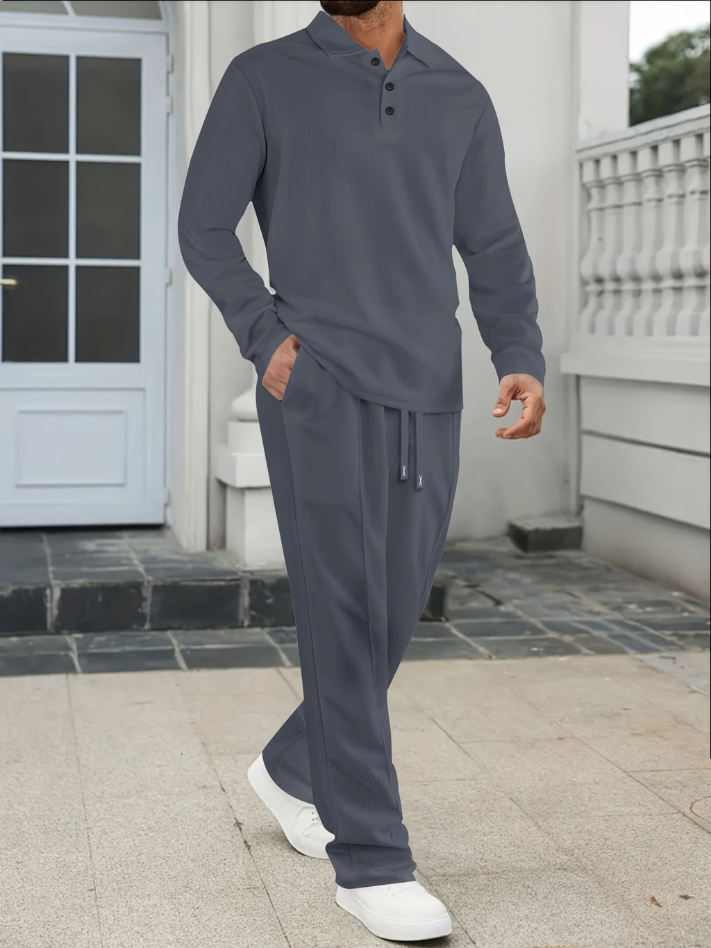 Herren Polo Langarm Set