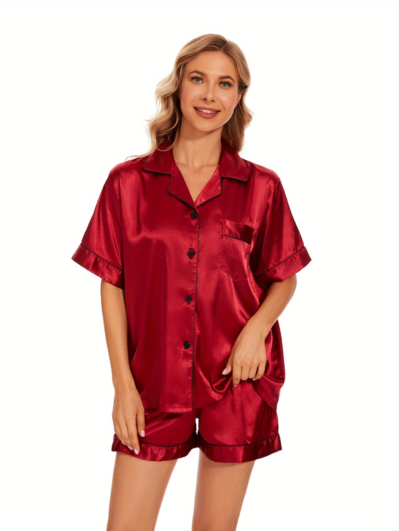 Damen Pyjama Set Kurzarm
