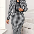 Damen Hahnentritt Set Elegant Büro