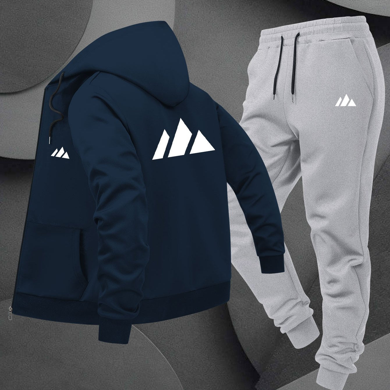Herren Hoodie Set Trend Print