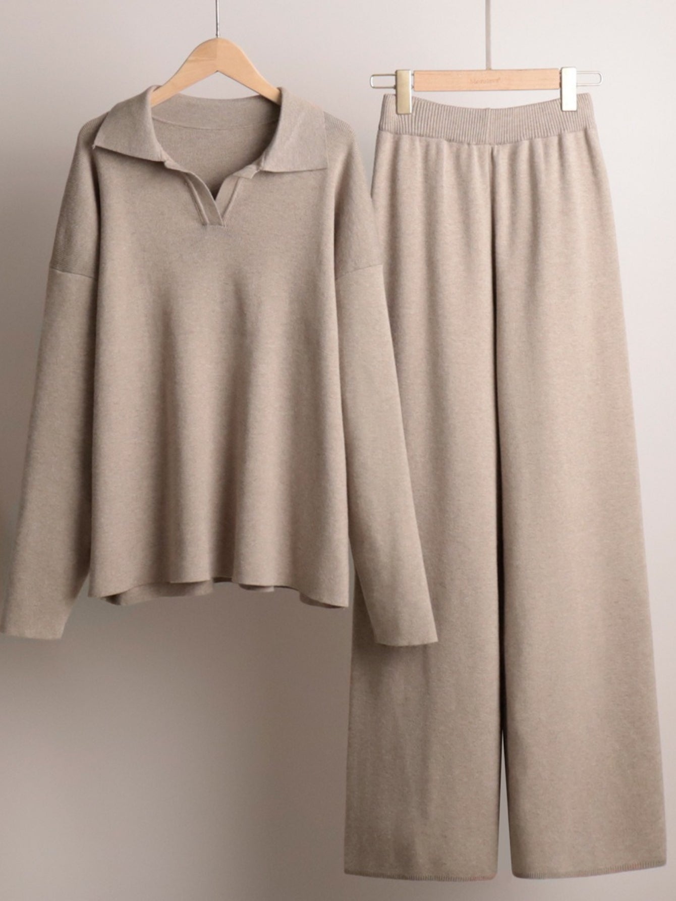 Damen Strick Zweiteiler Casual Elegant