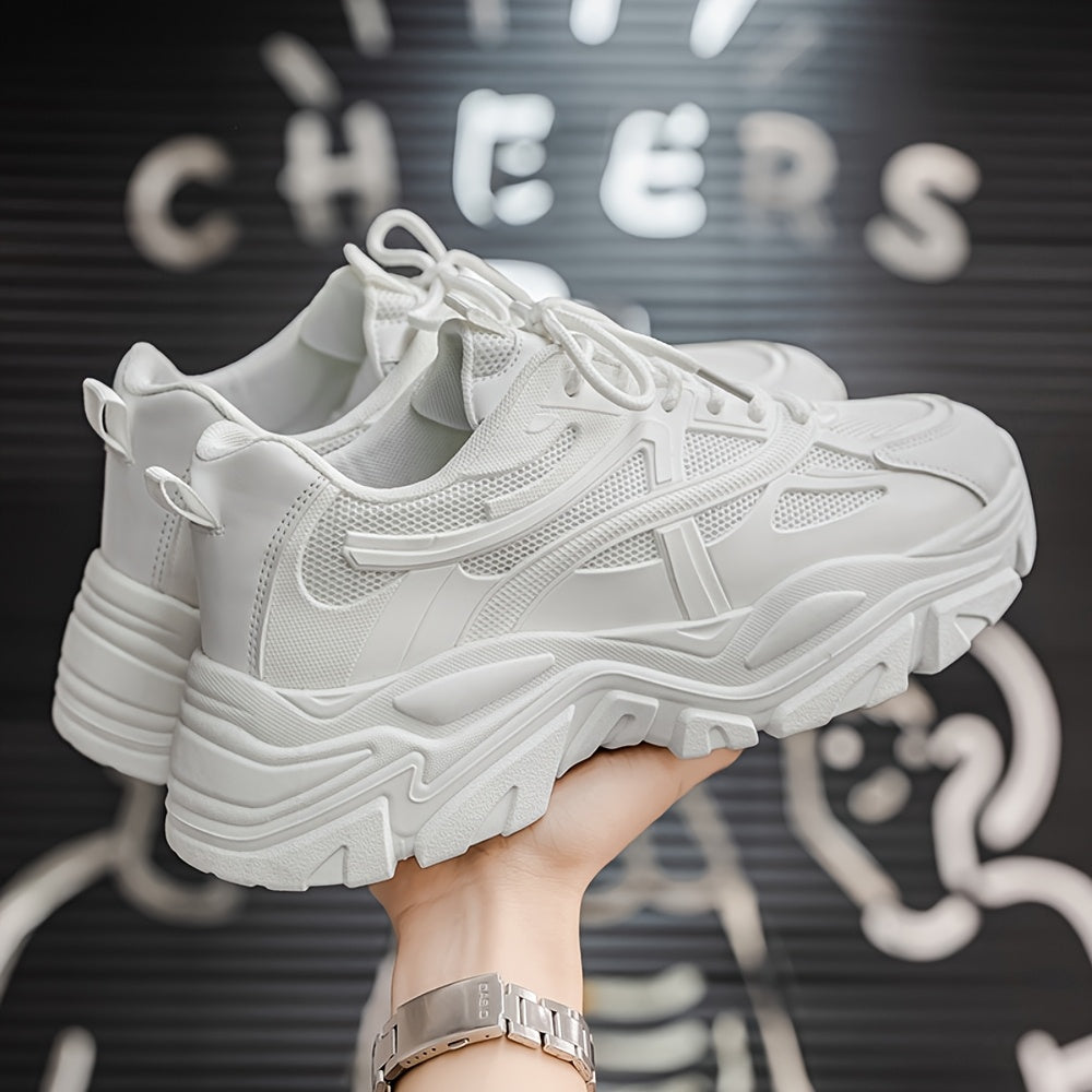 Beige Sport Sneaker Plateau Mid-Top