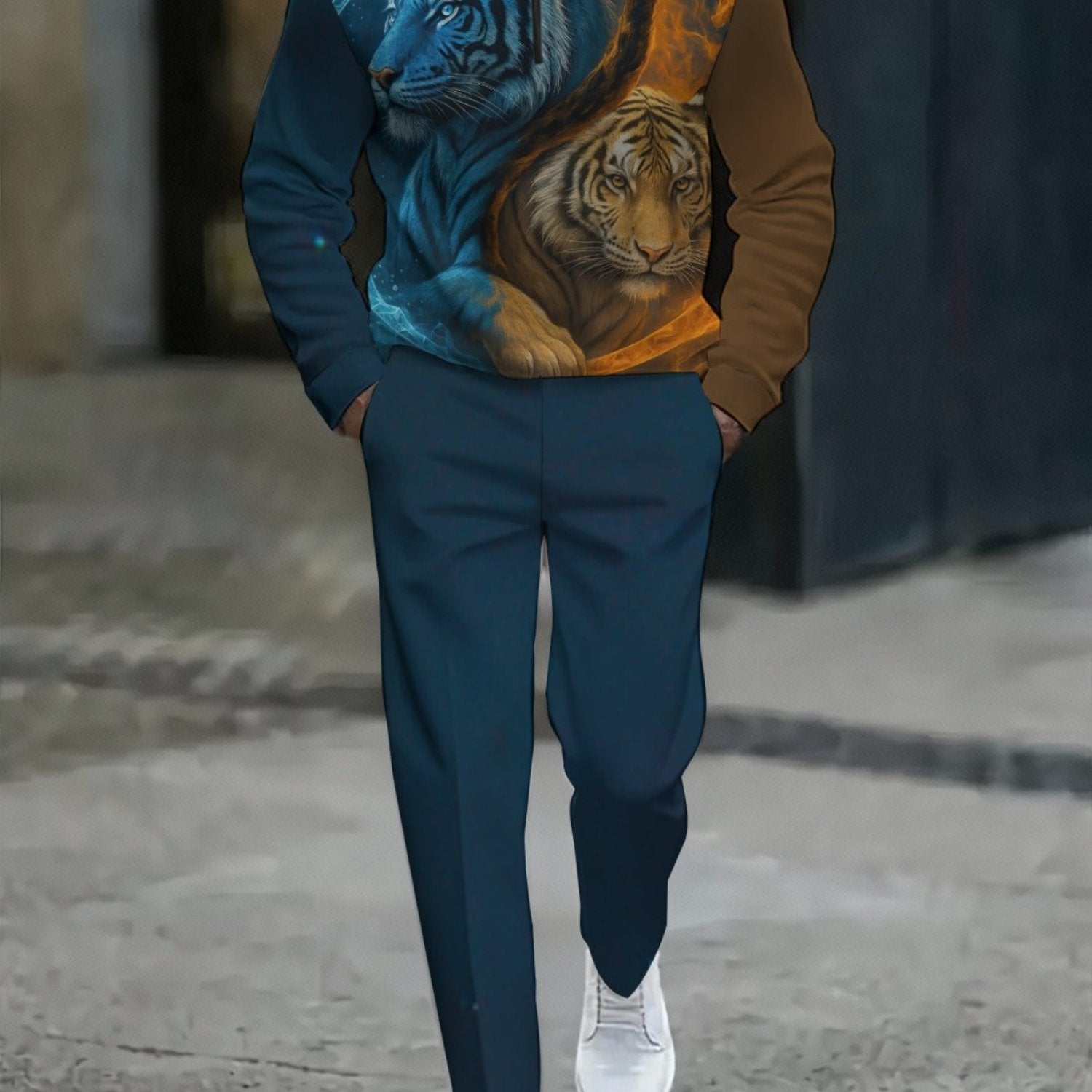 Herren Half Zip Tiger Set