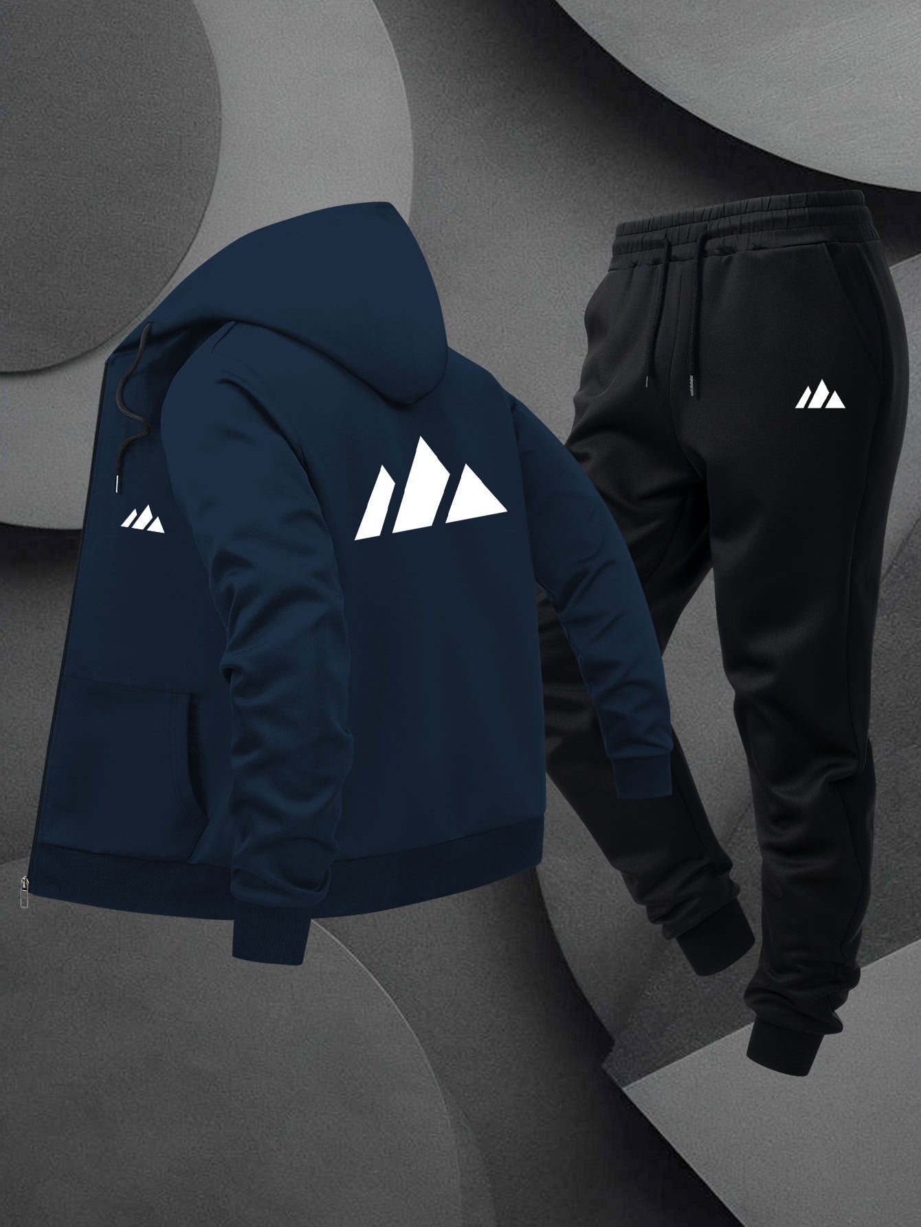 Herren Hoodie Set Trend Print