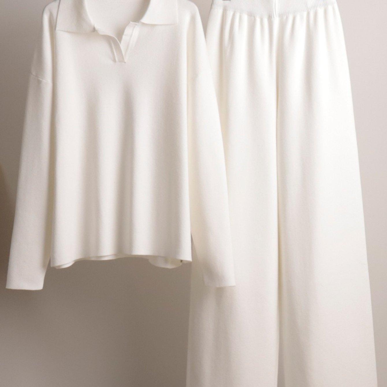 Damen Strick Zweiteiler Casual Elegant