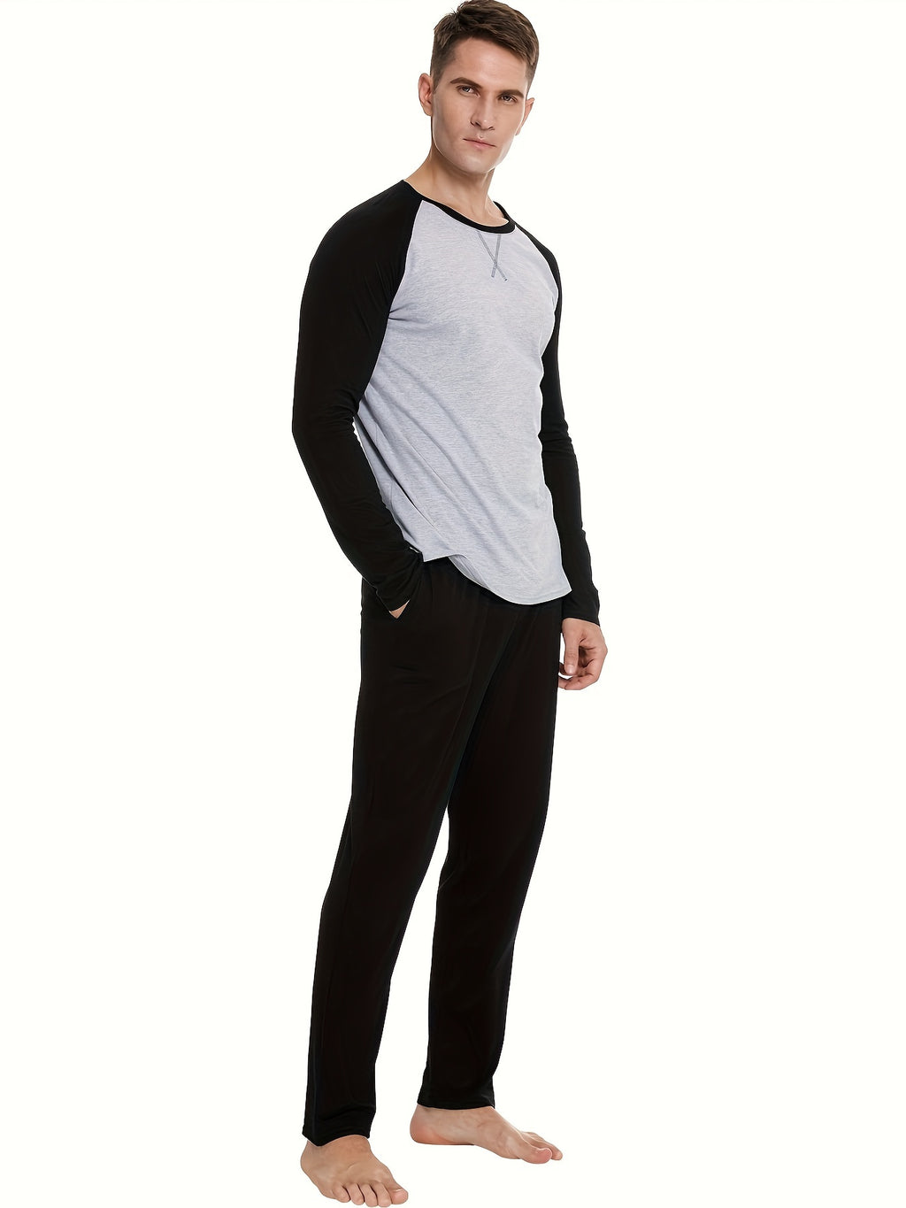 Herren Loungewear Set Grau Bequem