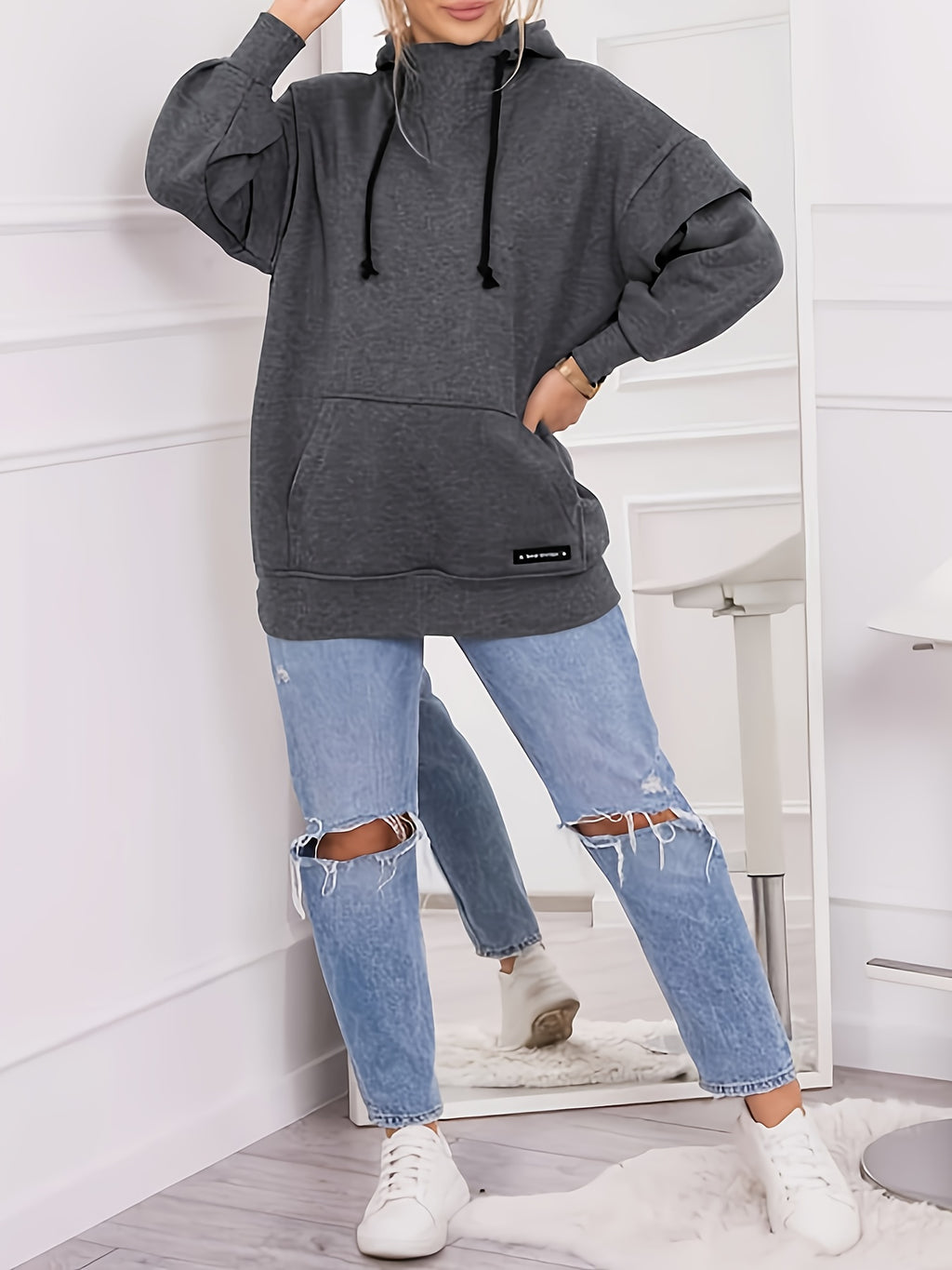 Damen Plus Size Oversize Hoodie