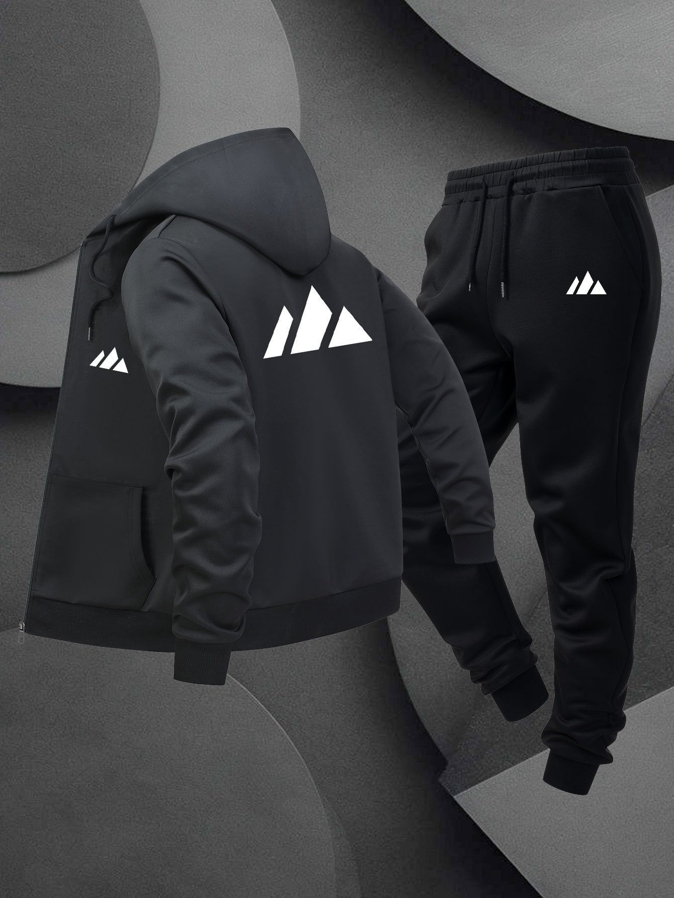 Herren Hoodie Set Trend Print