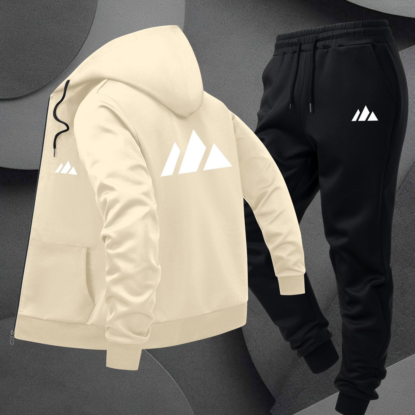 Herren Hoodie Set Trend Print