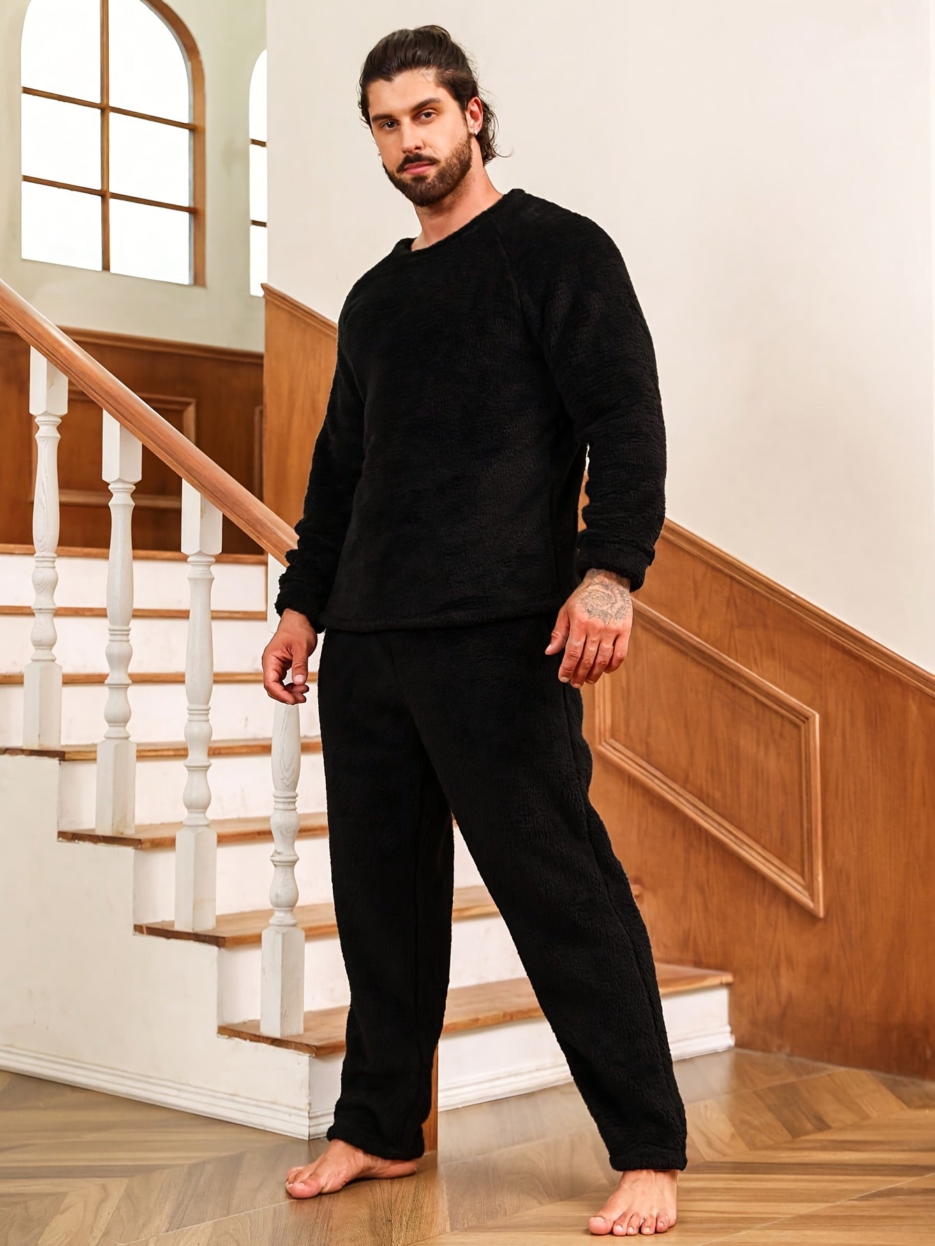 Herren Teddy Pyjama Set