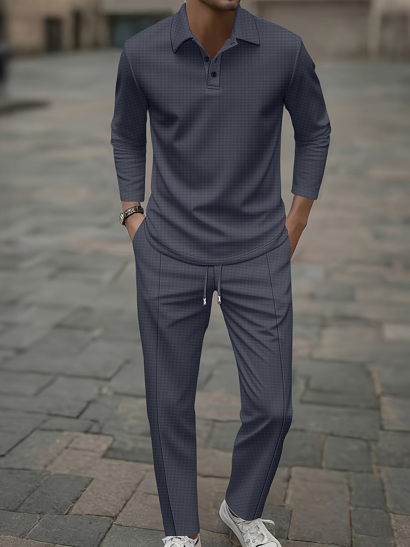 Herren Polo Langarm Set