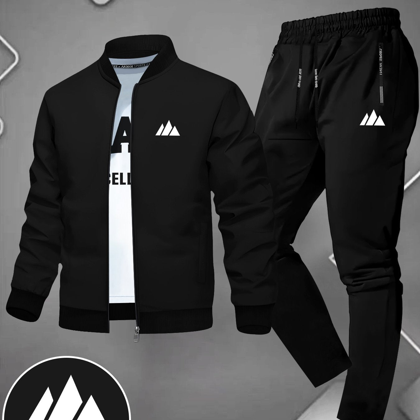 Herren Designer Zweiteiler Dreieck Muster