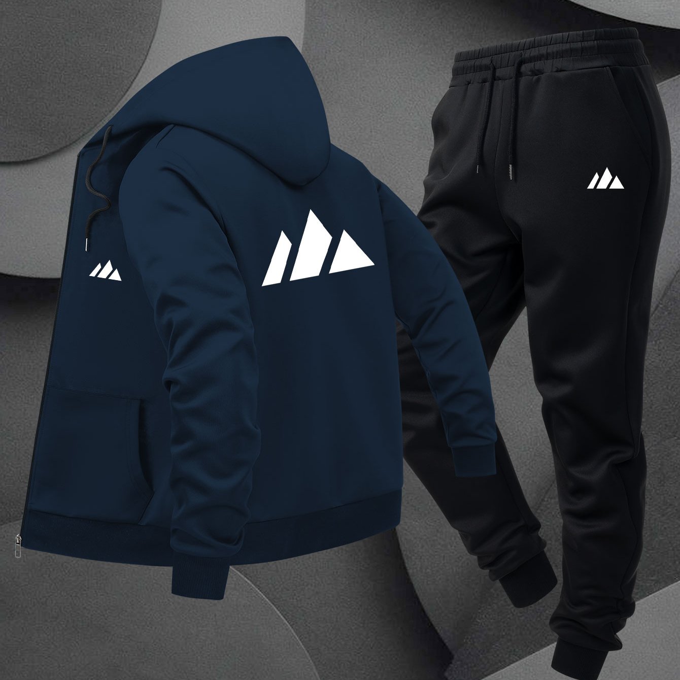 Herren Hoodie Set Trend Print