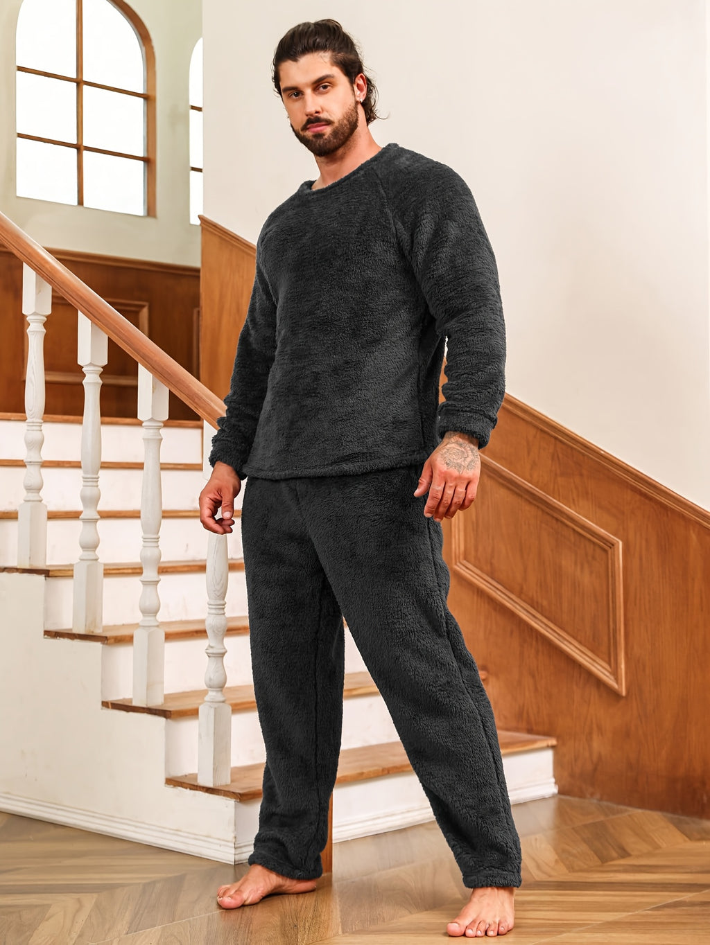 Herren Teddy Pyjama Set