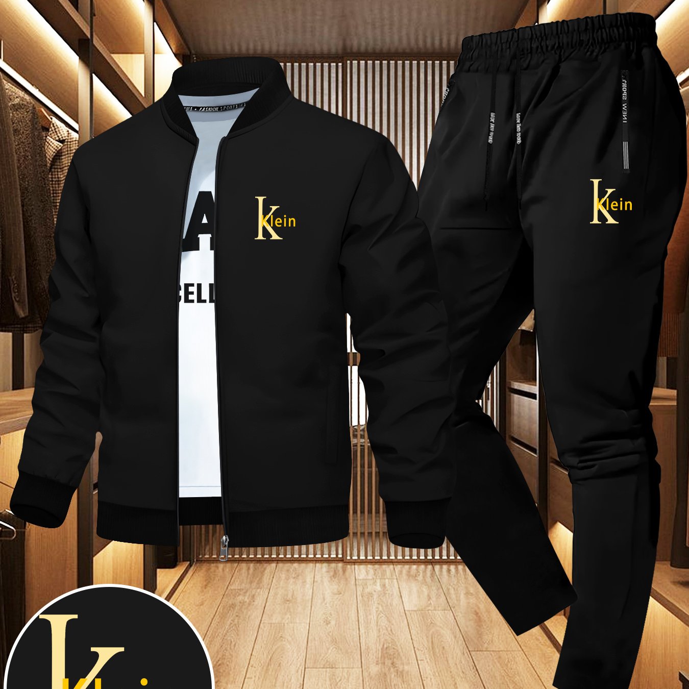 Herren Jacken Set Klein Print