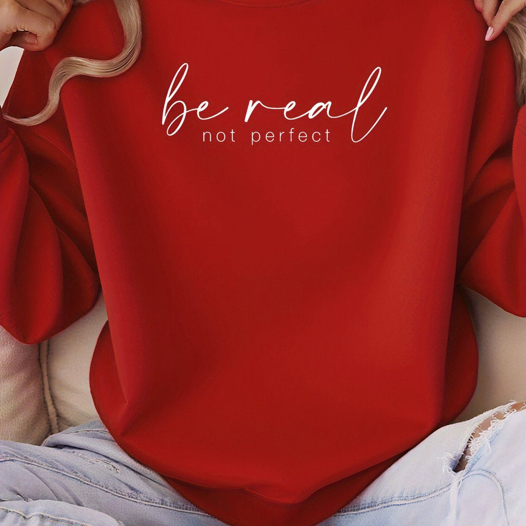 Damen Sweatshirt Rot Motivationsspruch