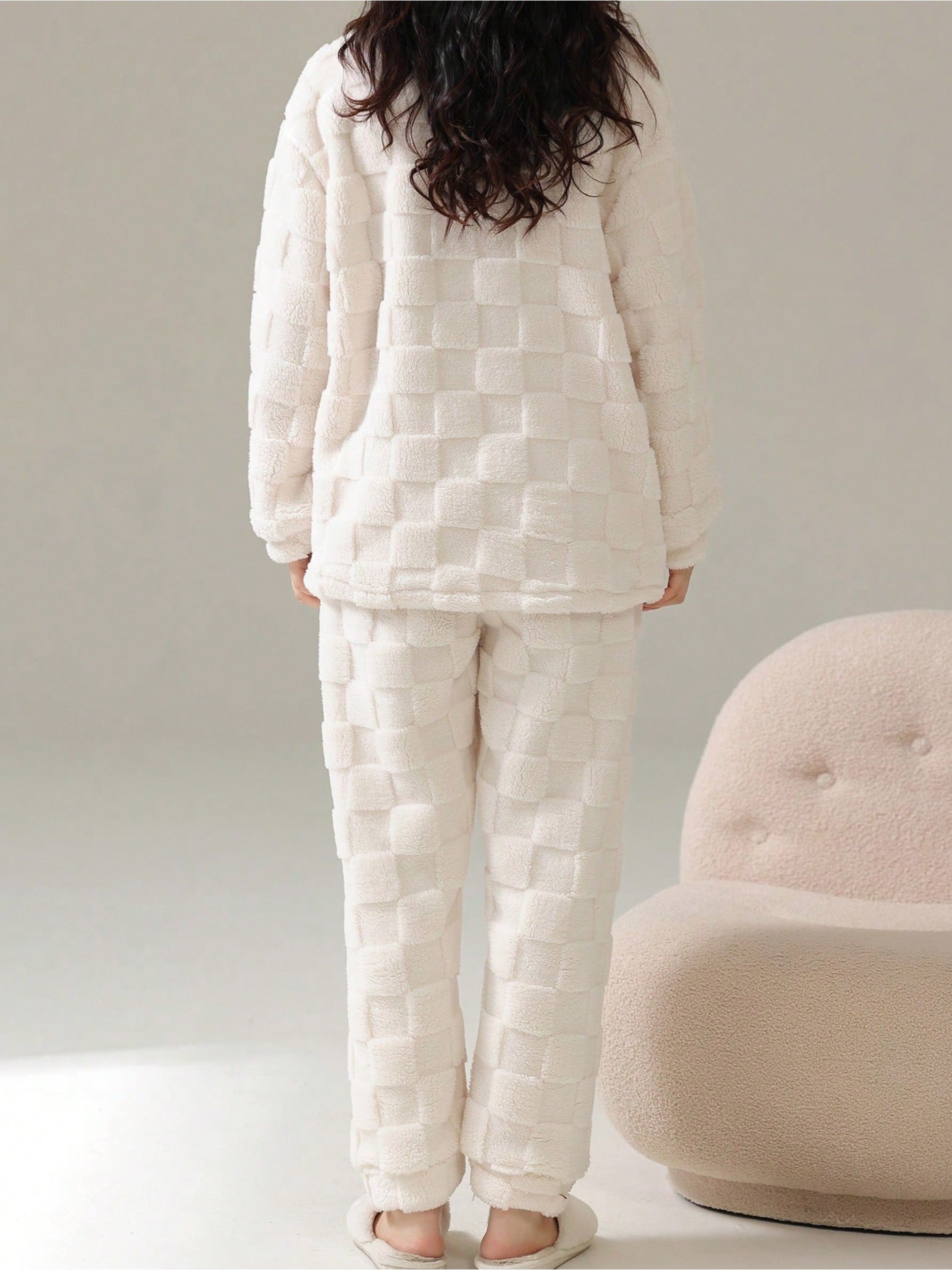 Damen Warmer Pyjama Bär Set