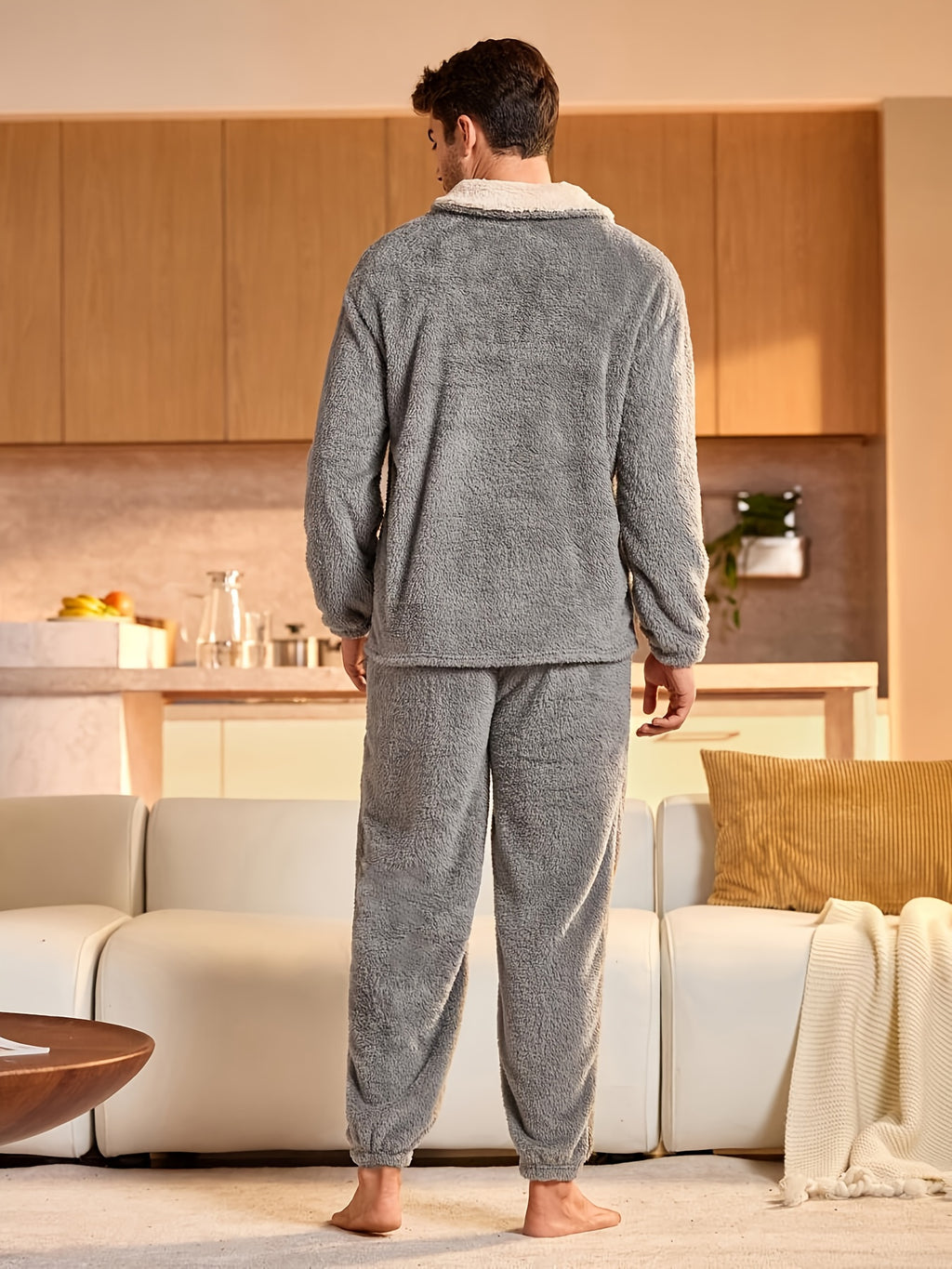 Herren Winter Pyjama Coral Fleece