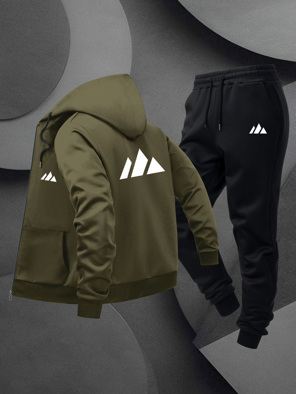 Herren Hoodie Set Trend Print