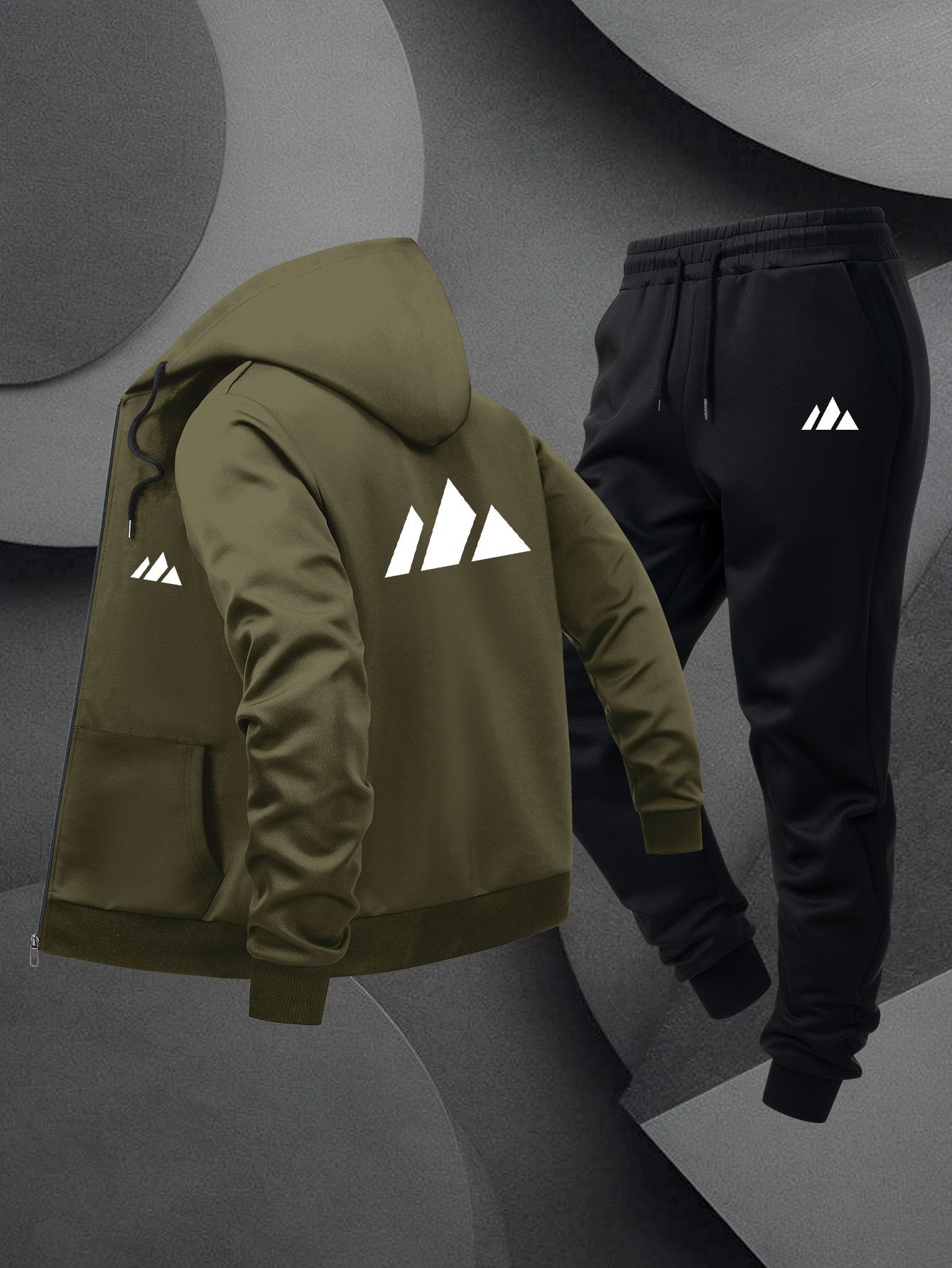 Herren Hoodie Set Trend Print
