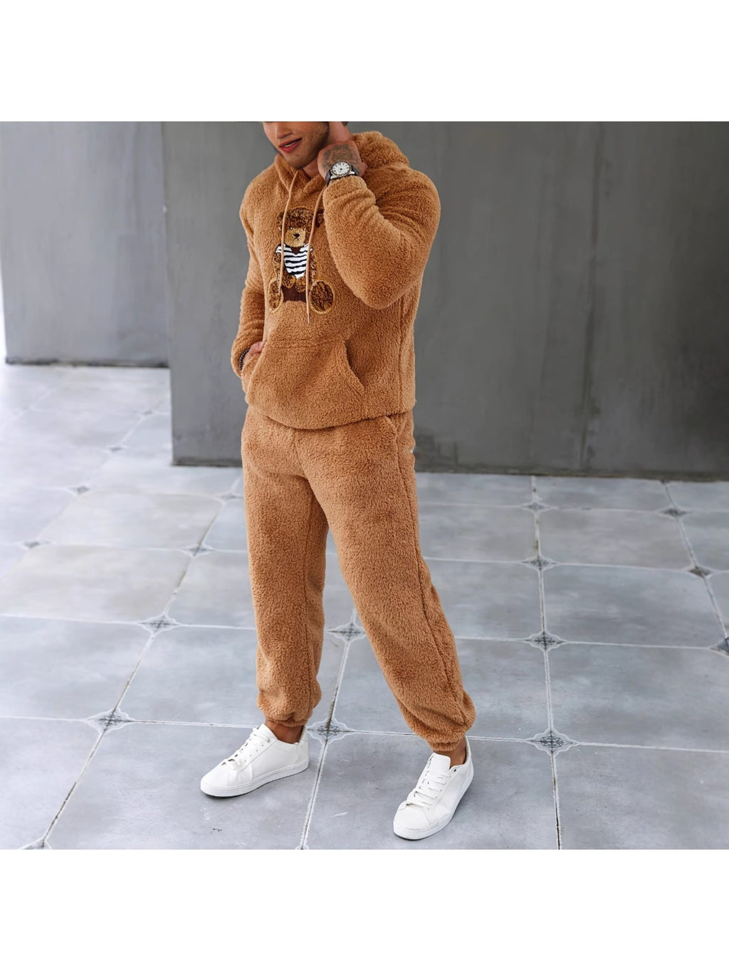 Herren Hoodie Jogger Set Bär