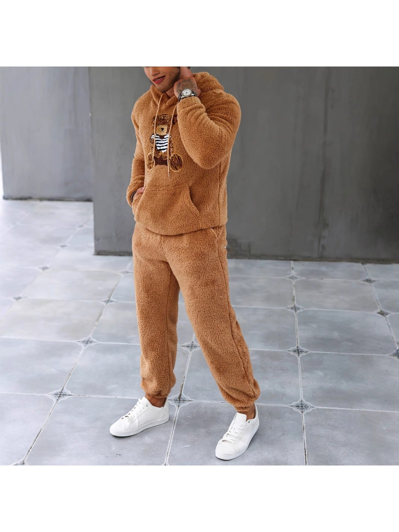 Herren Hoodie Jogger Set Bär