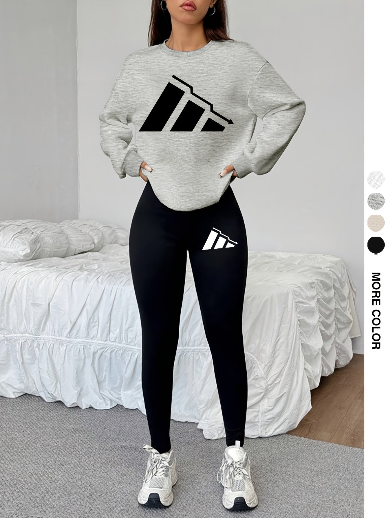 Damen Sweatshirt Leggings Set Winter