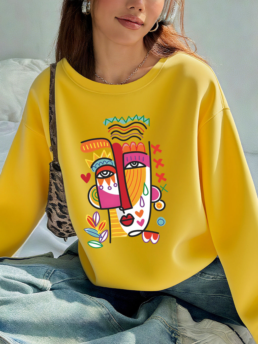 Damen Fleece Hoodie Mit Tasche