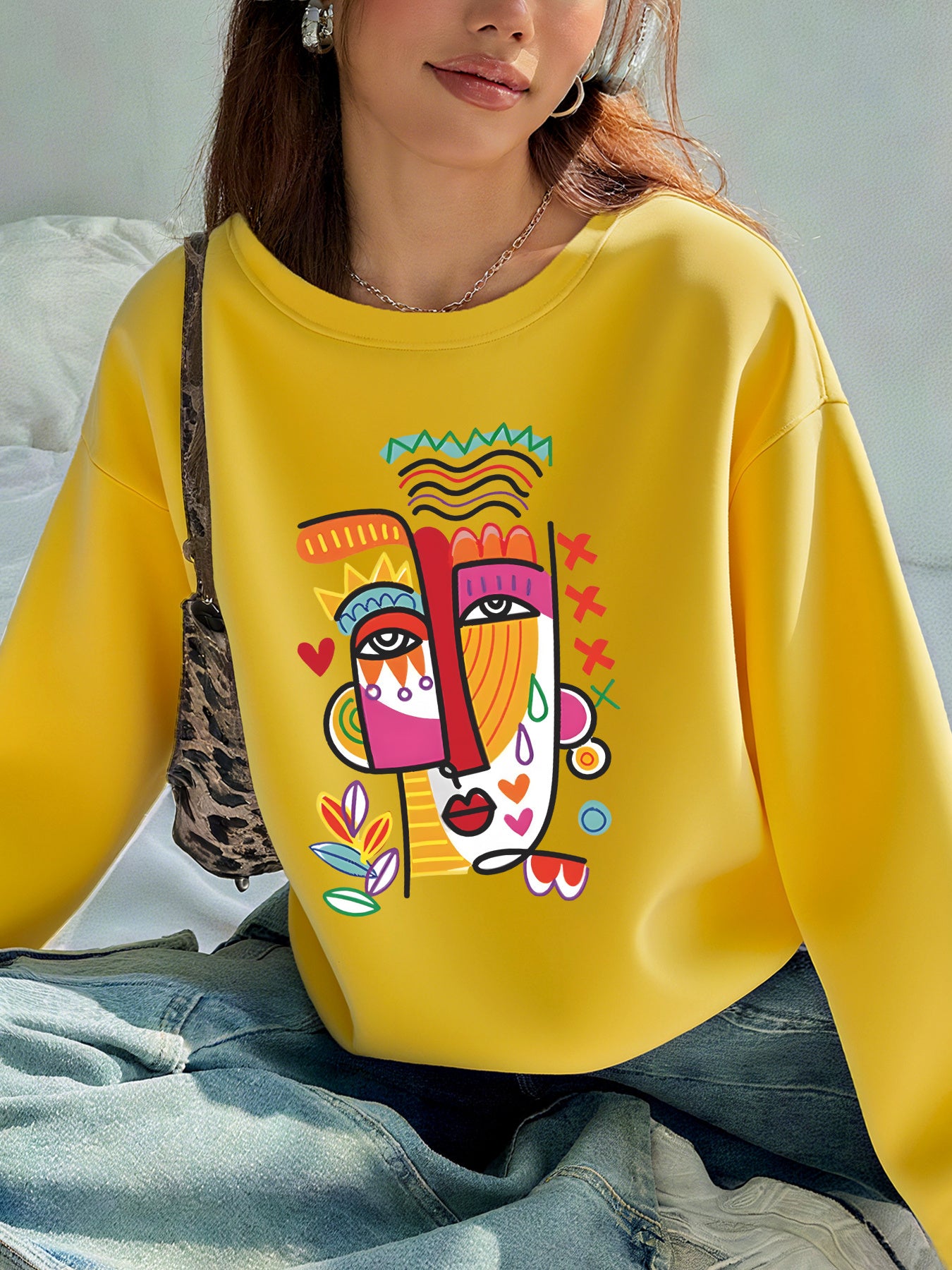 Damen Fleece Hoodie Mit Tasche
