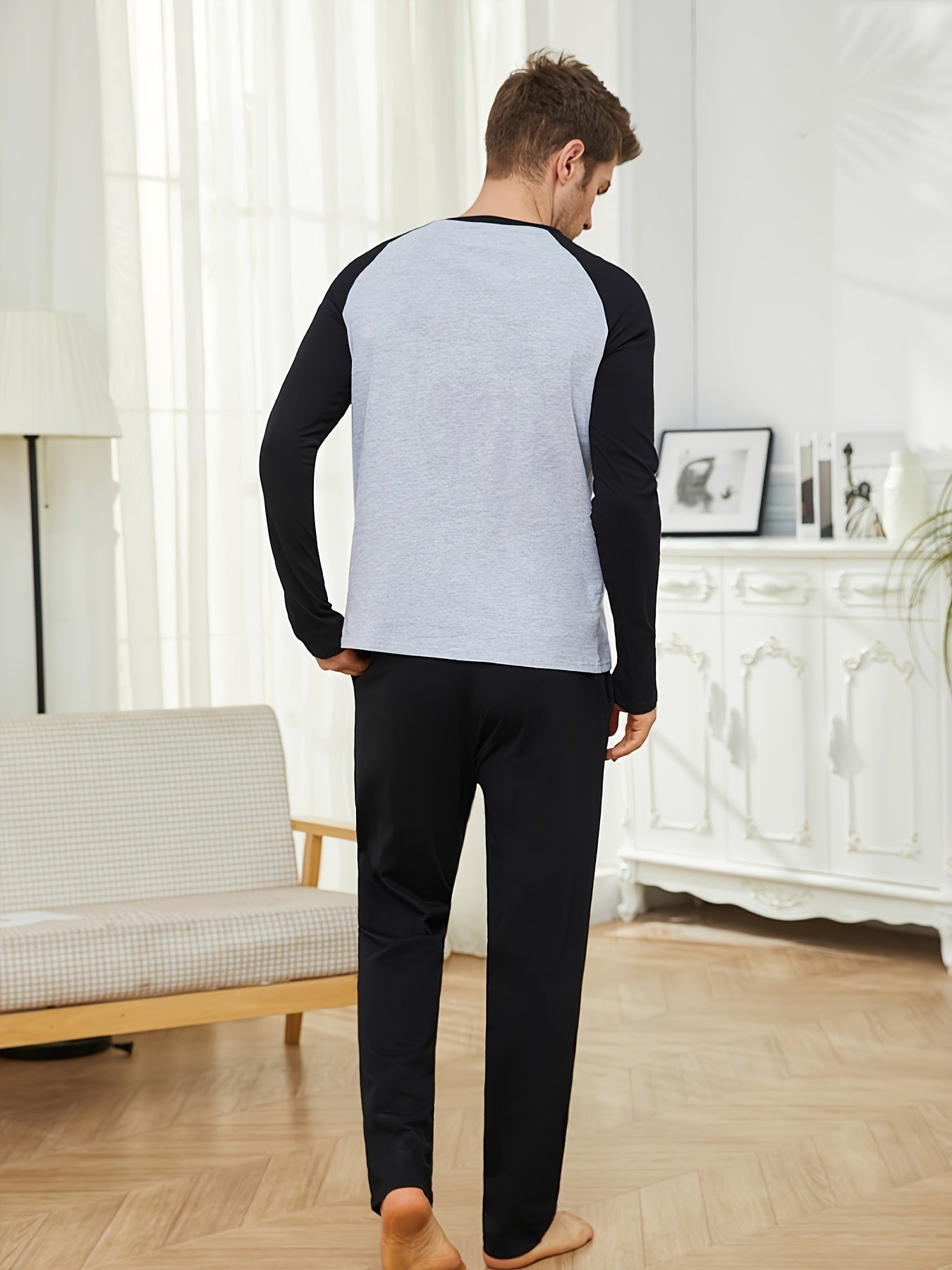 Herren Loungewear Set Grau Bequem