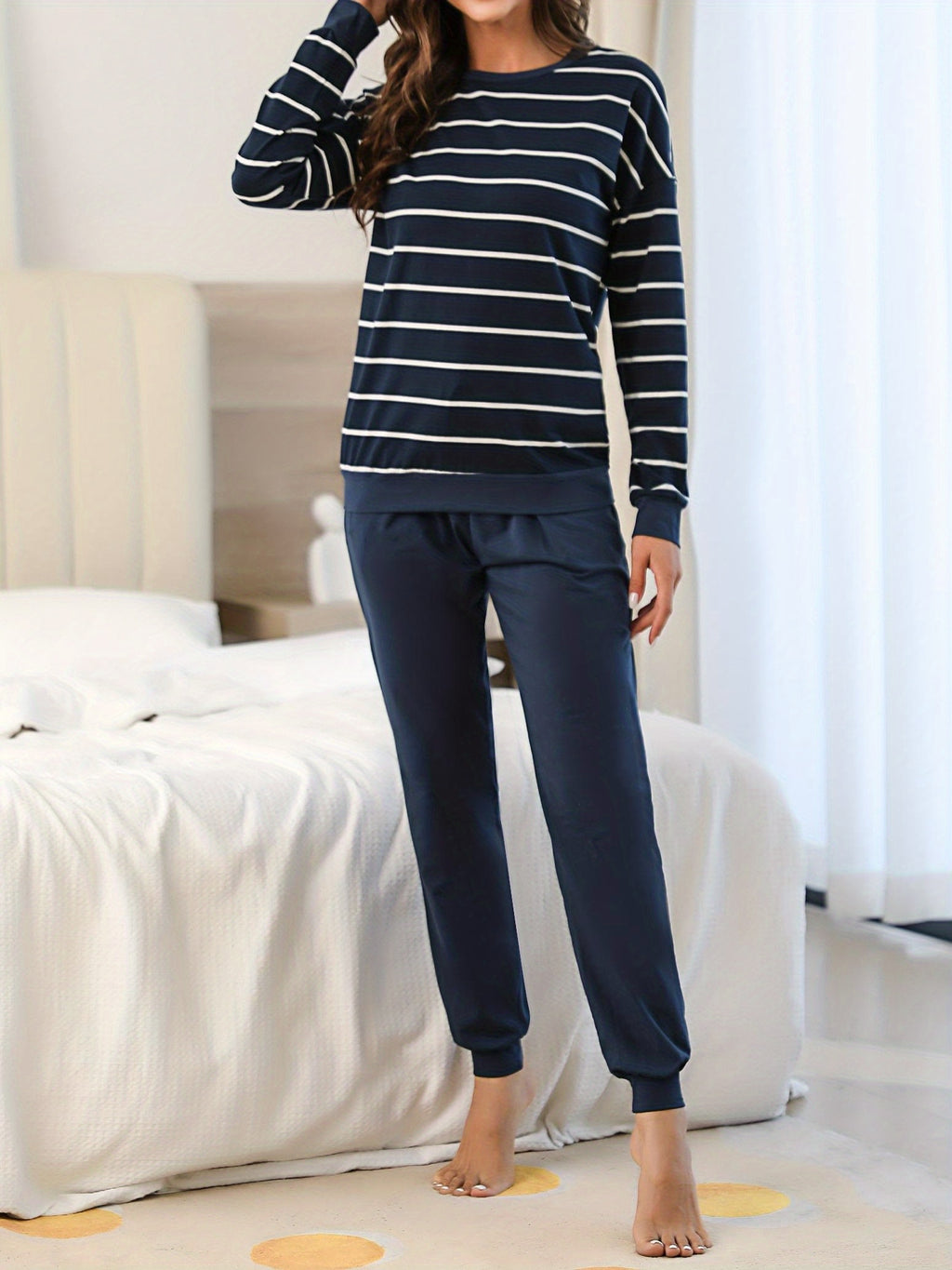 Damen Warmer Pyjama Winter Set