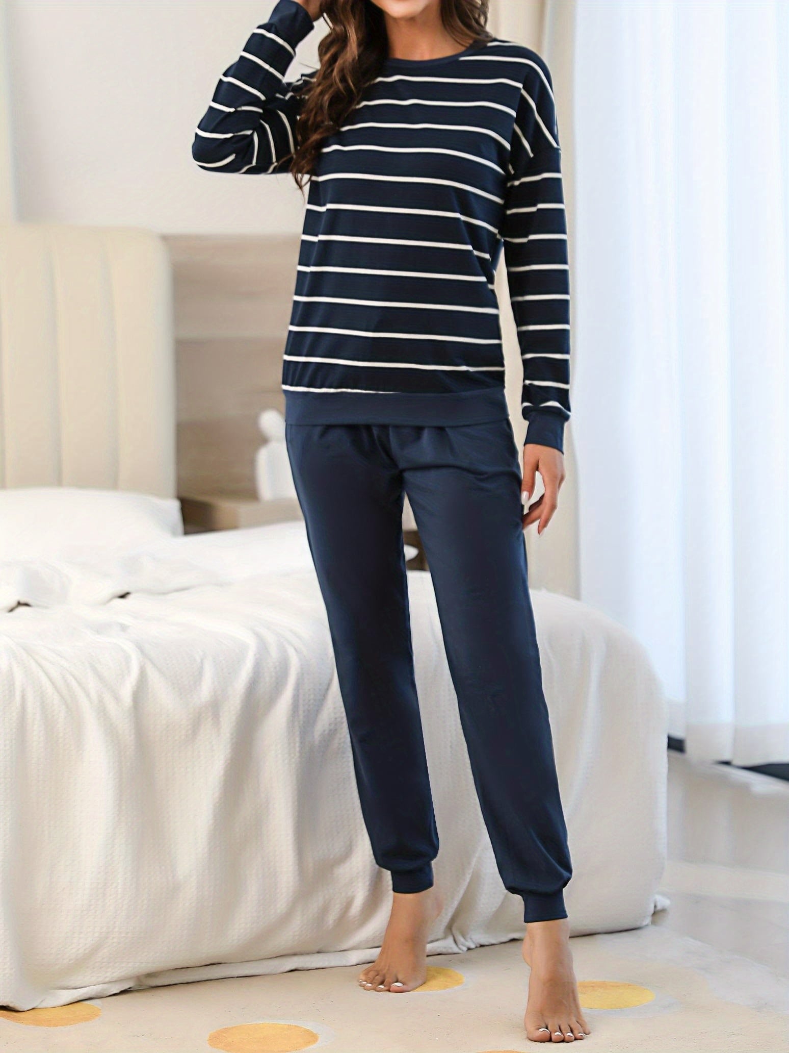 Damen Warmer Pyjama Winter Set