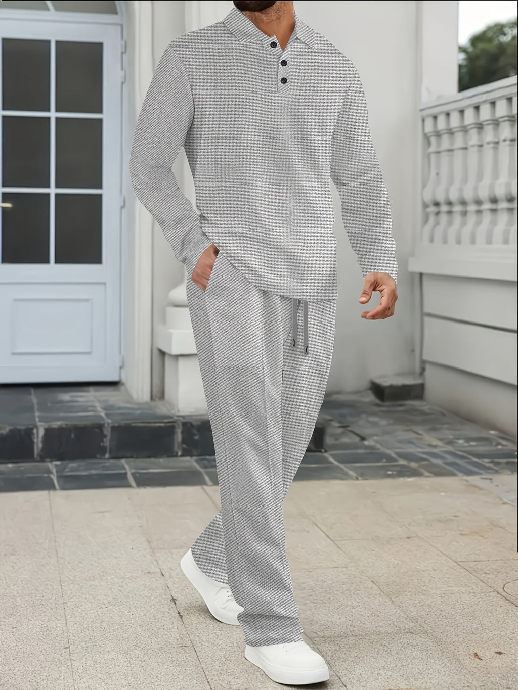 Herren Polo Langarm Set