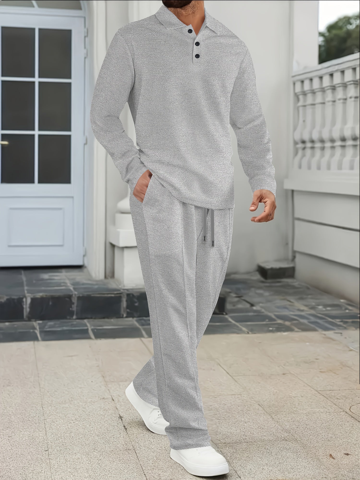Herren Polo Langarm Set