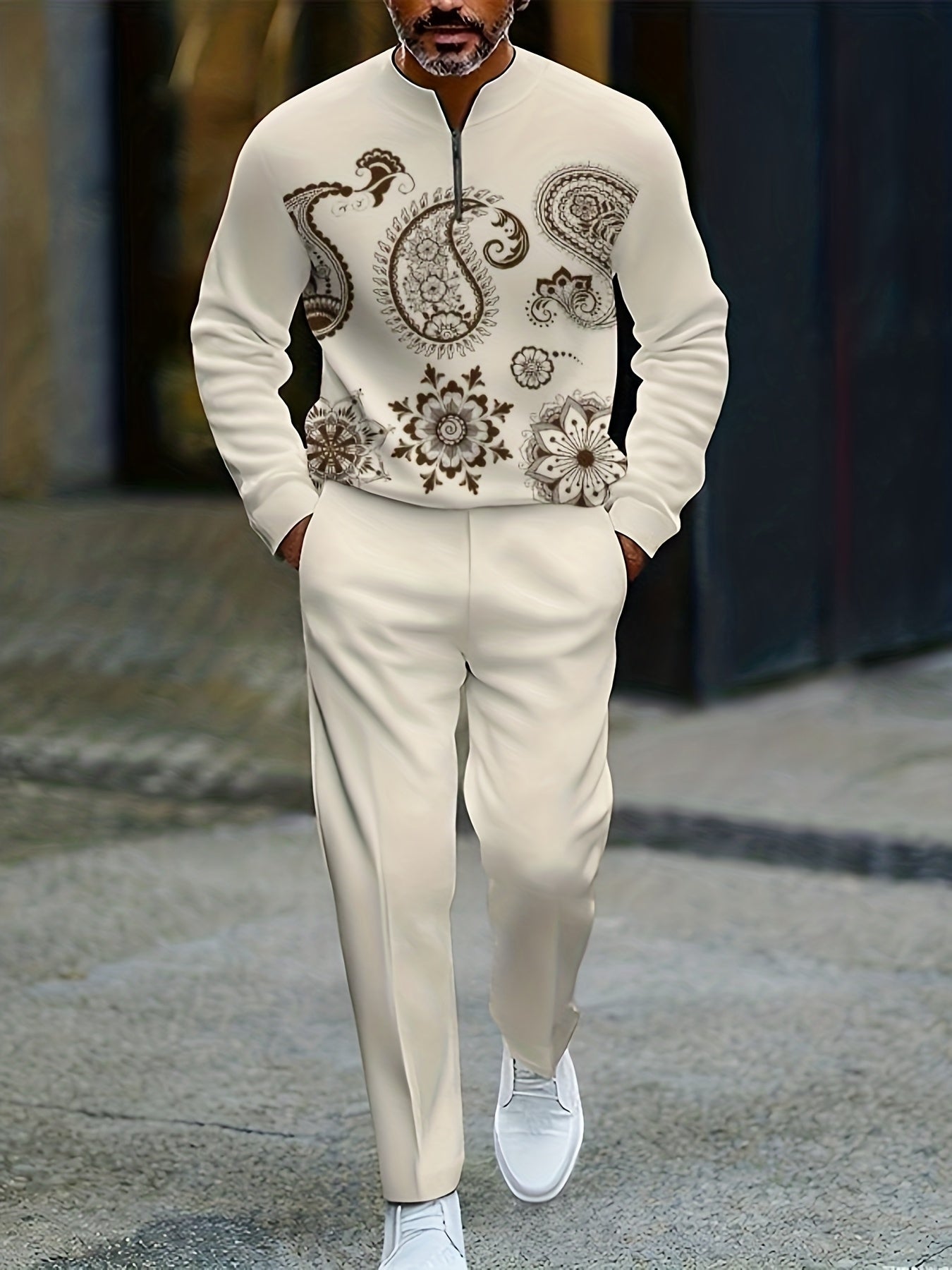 Herren Paisley Anzug Set