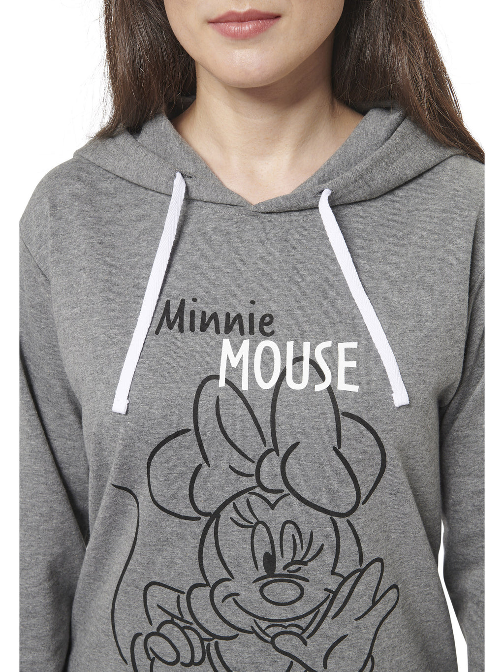 Damen Hoodie Kleid Minnie Maus