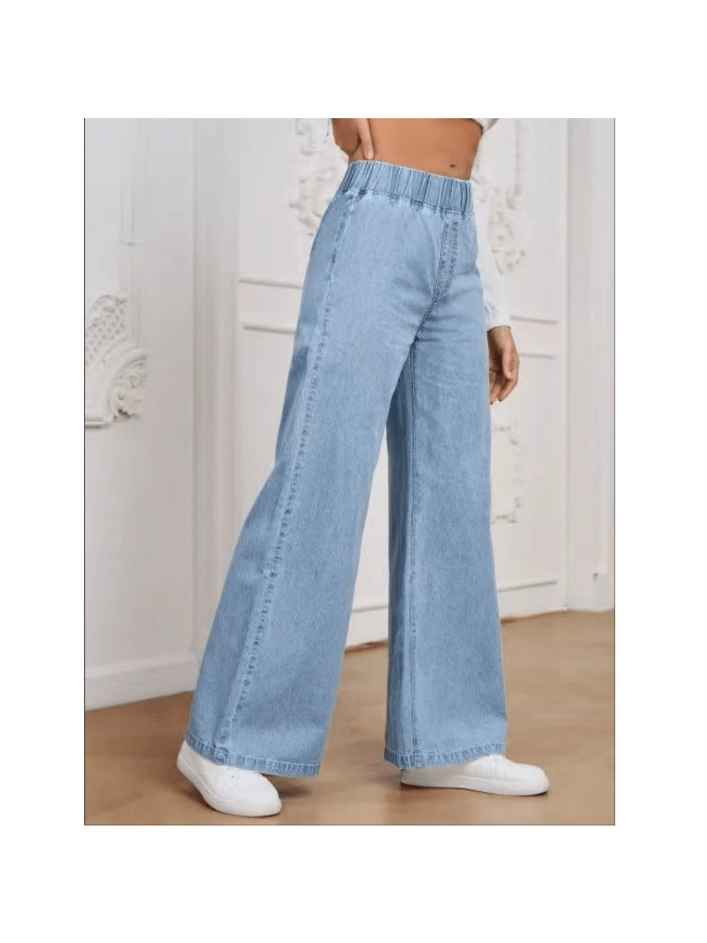 Damen Stoffhose Wide Leg