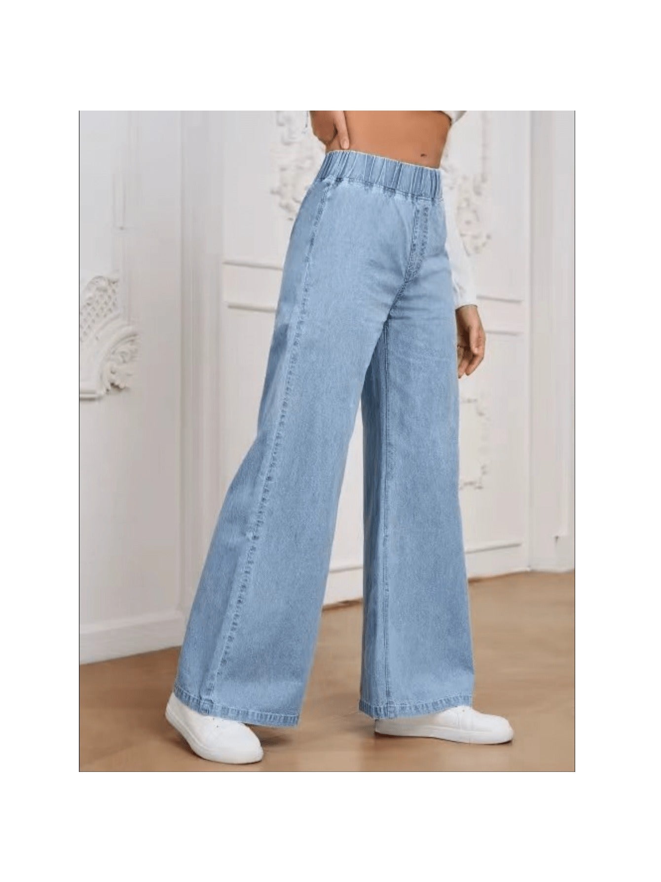 Damen Stoffhose Wide Leg