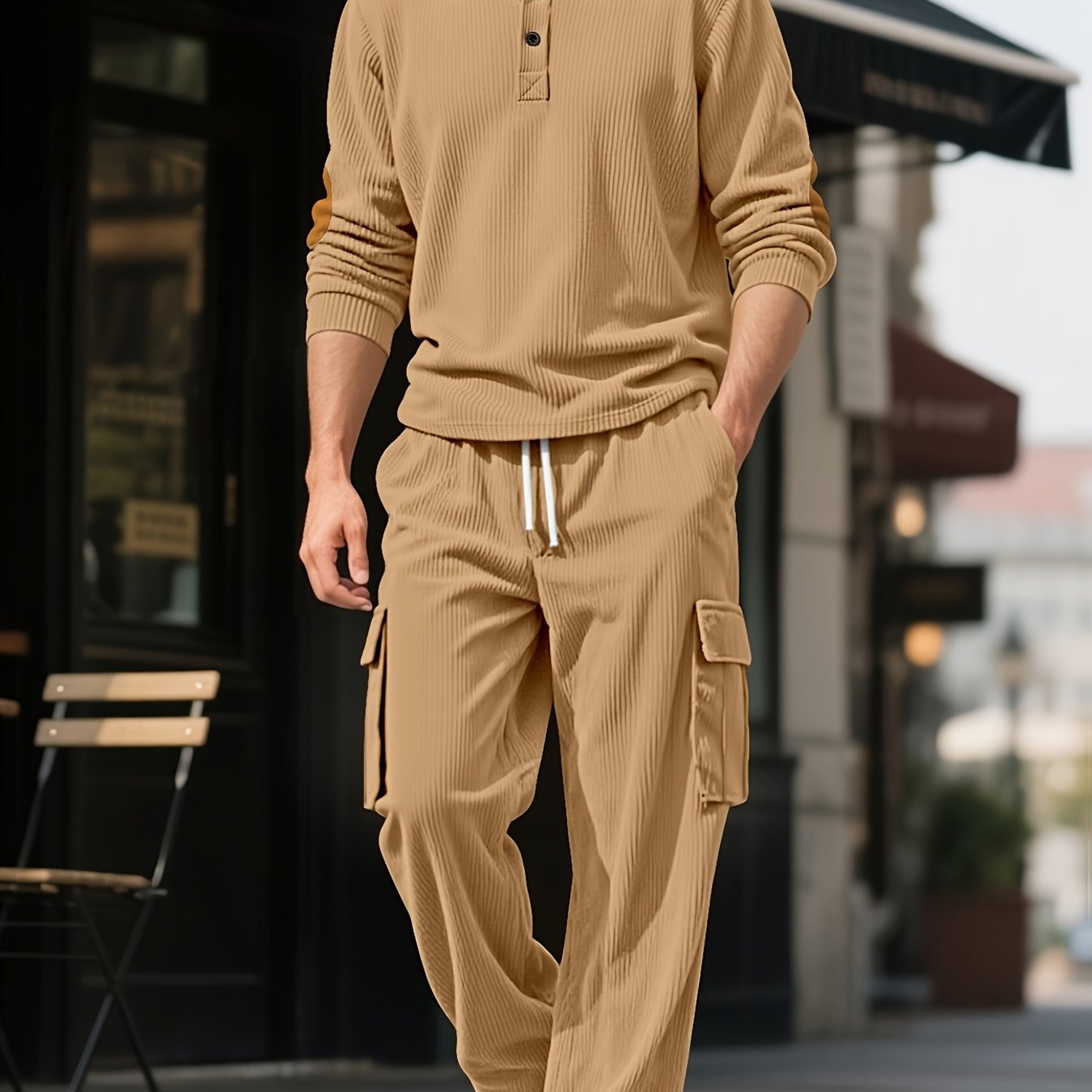 Herren Cord Outdoor Set Vintage