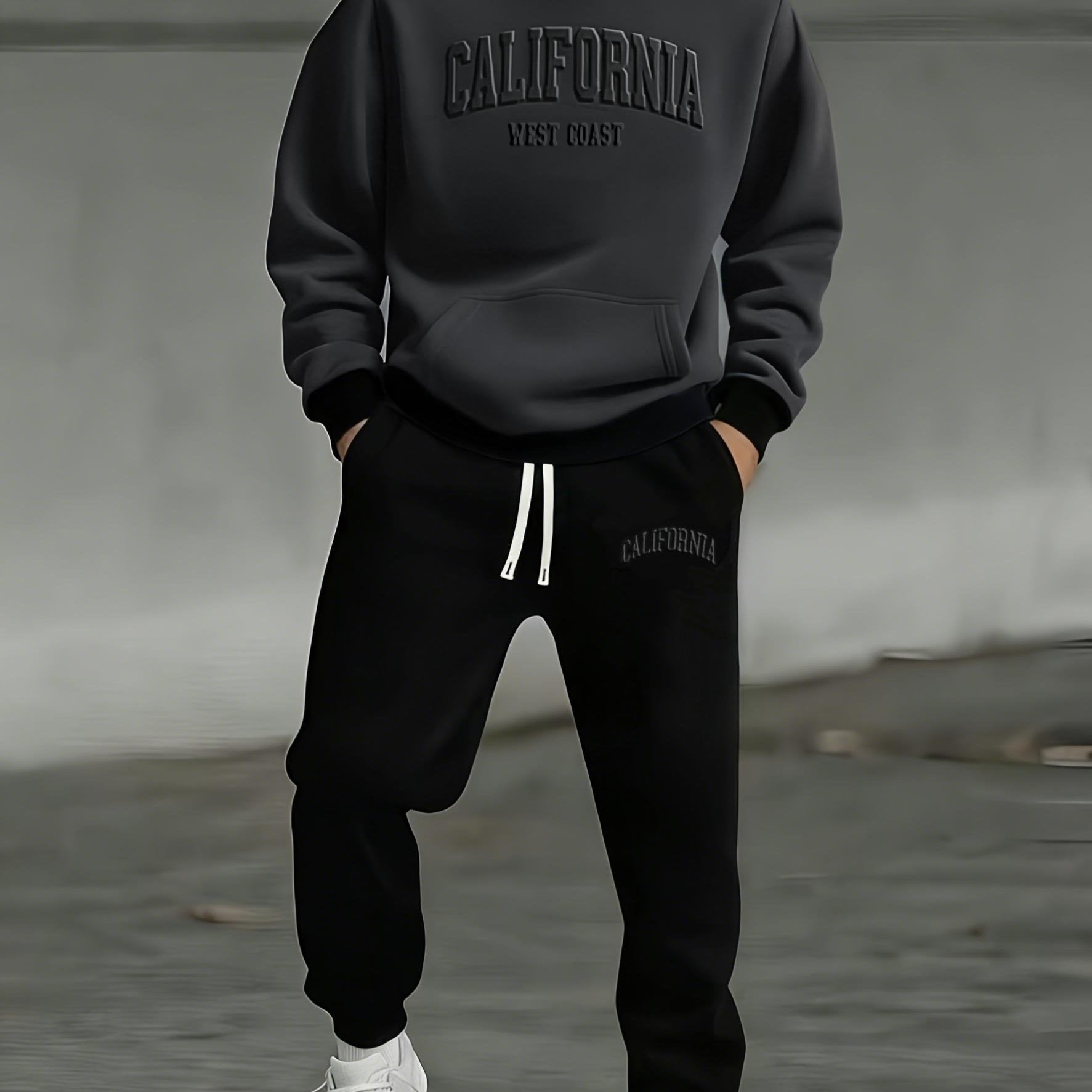 Herren Hoodie Set Fleece Warm