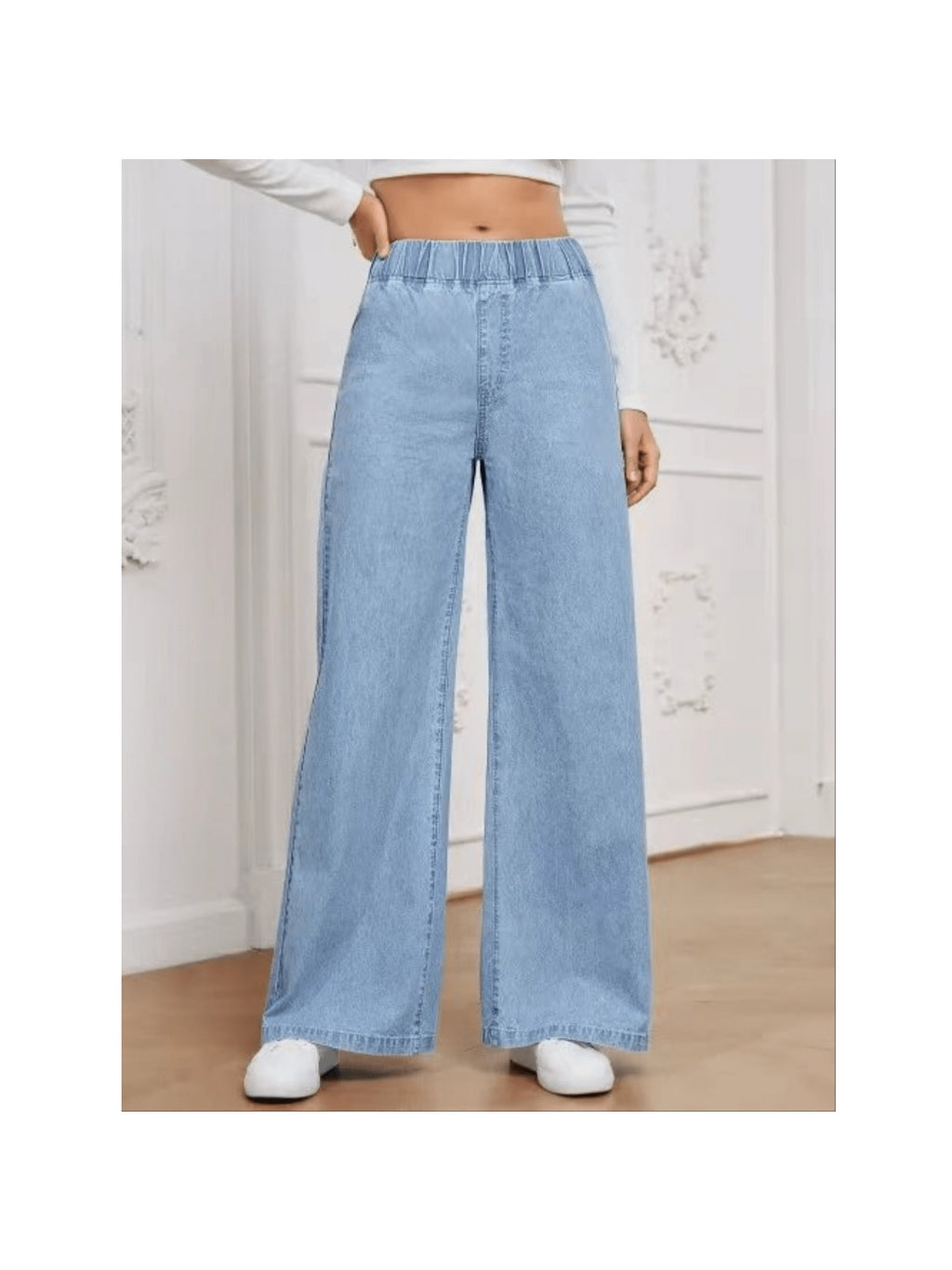 Damen Stoffhose Wide Leg