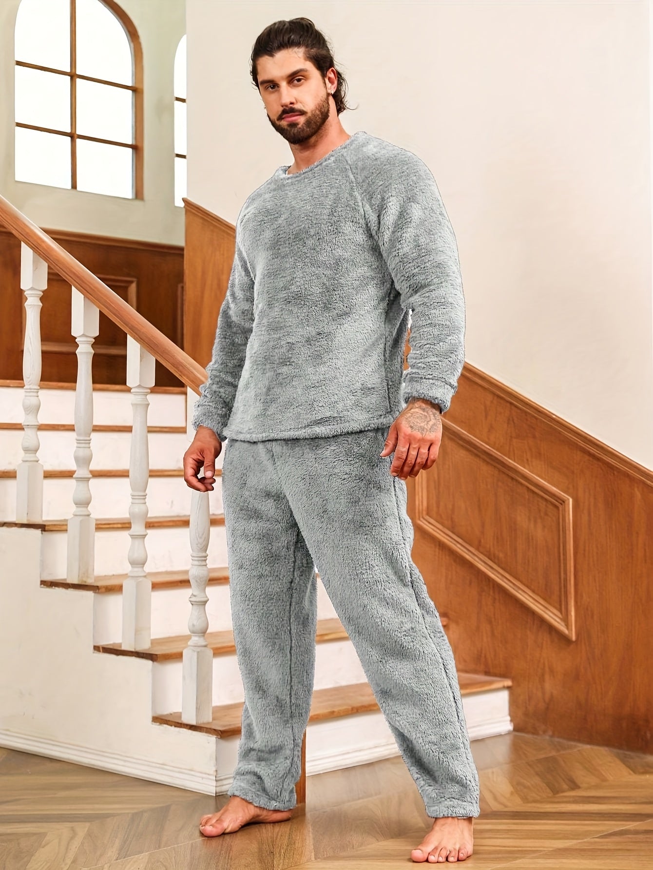 Herren Teddy Pyjama Set
