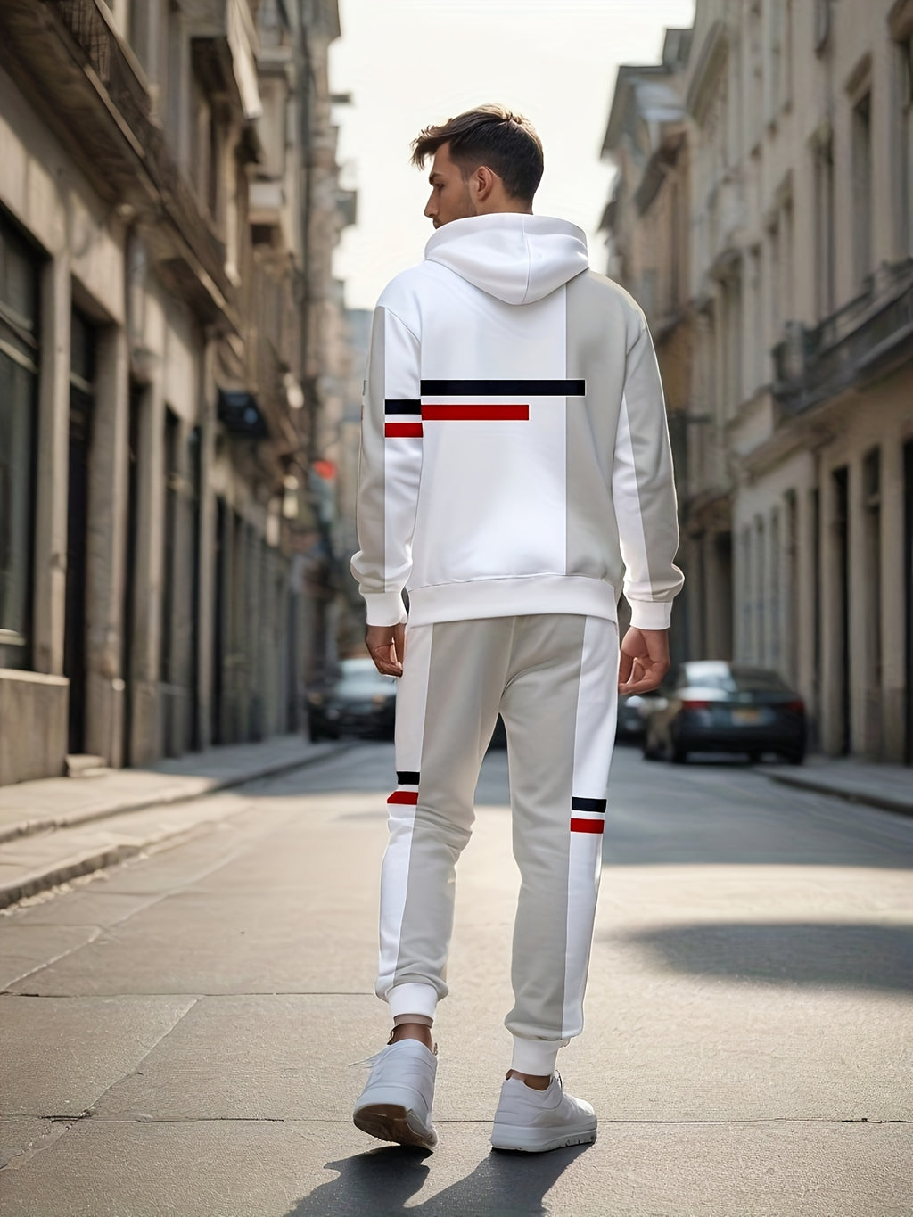 Herren Hoodie Set Geometrisch