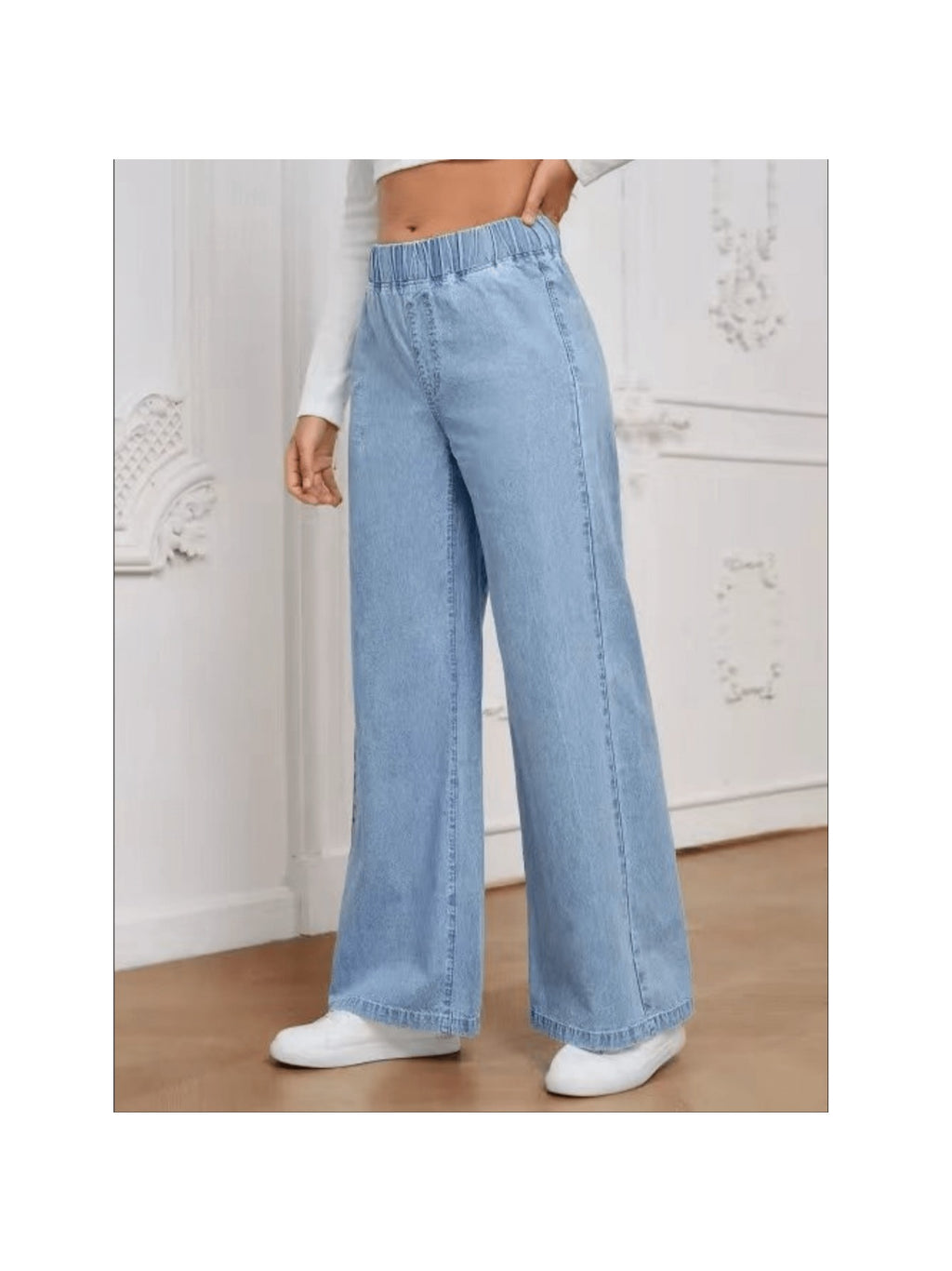 Damen Stoffhose Wide Leg
