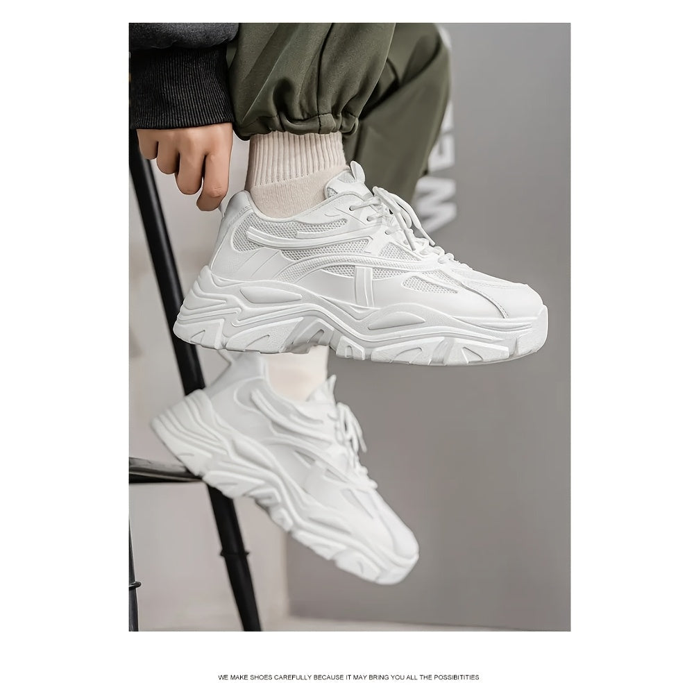 Beige Sport Sneaker Plateau Mid-Top