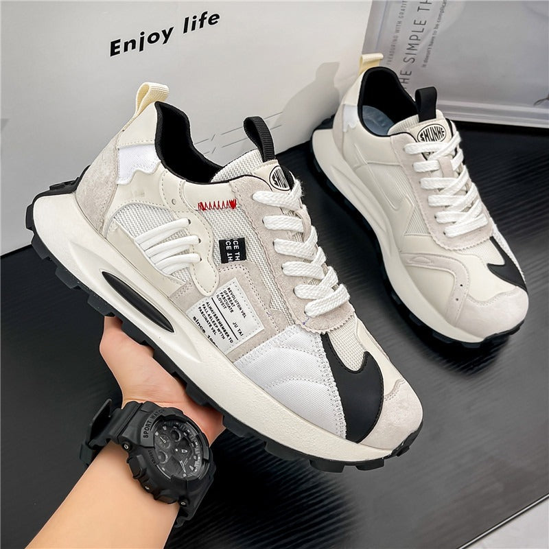 Herren Sneaker Leicht Plateau Low-Top